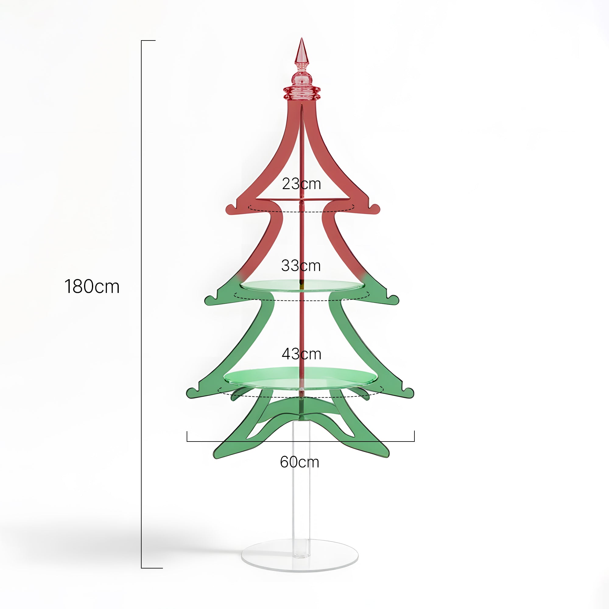Södergatan 3-Tier Acrylic Christmas Tree Dessert Stand