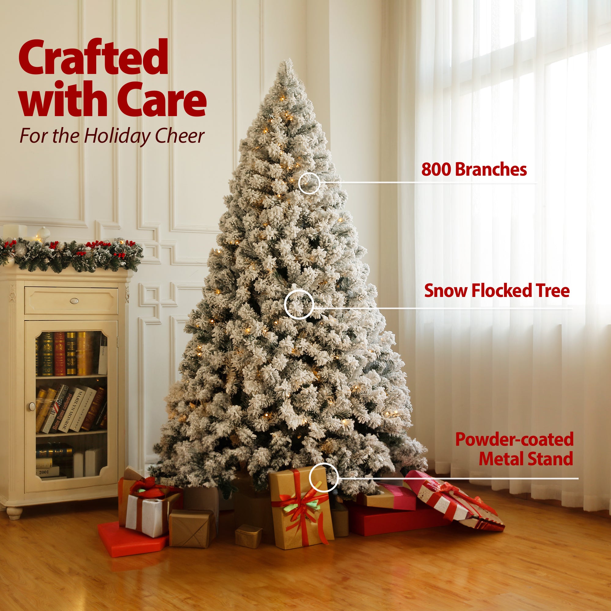 180cm Snow Flocked Christmas Tree