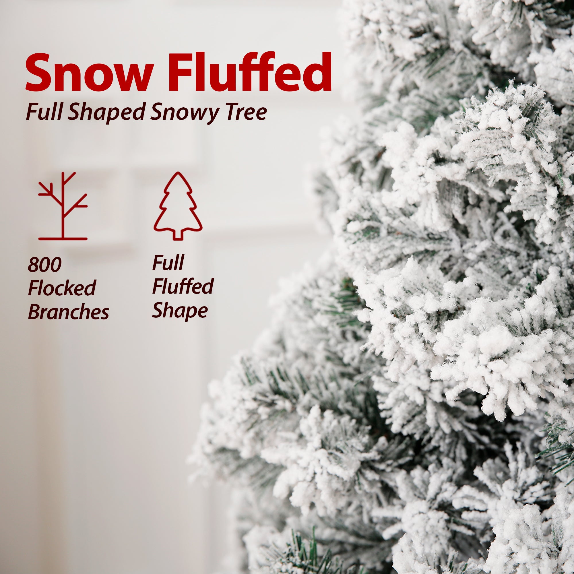 180cm Snow Flocked Christmas Tree
