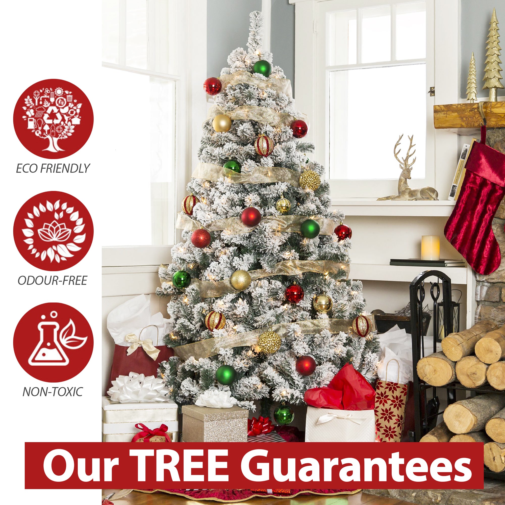 180cm Snow Flocked Christmas Tree