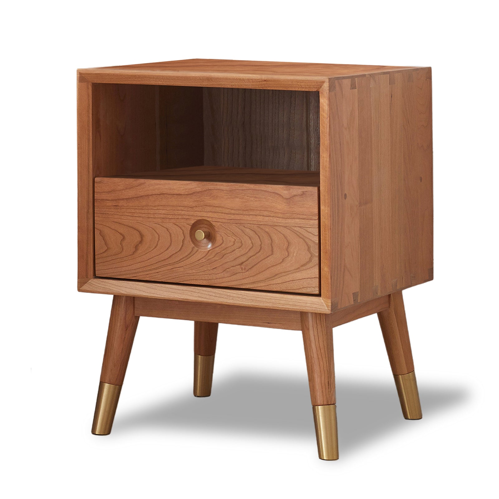 Koge Solid Cherry Wood Bedside Table