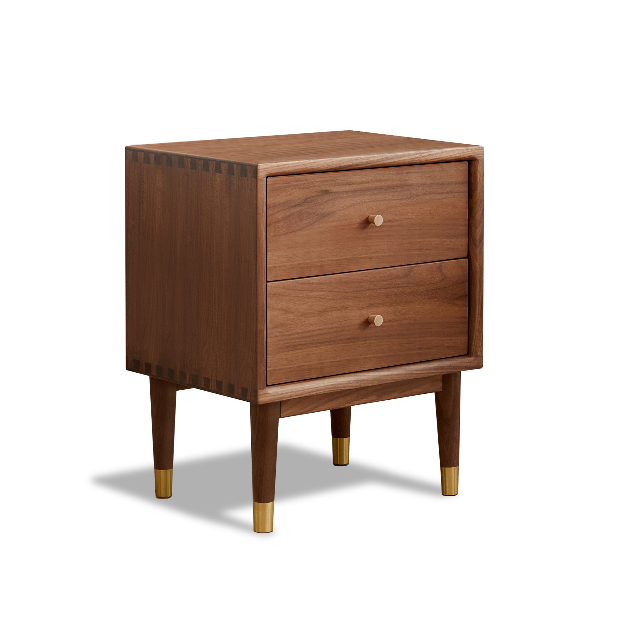 Walnut Bedside Table _ Set of 2 Vejle Solid Walnut Wood