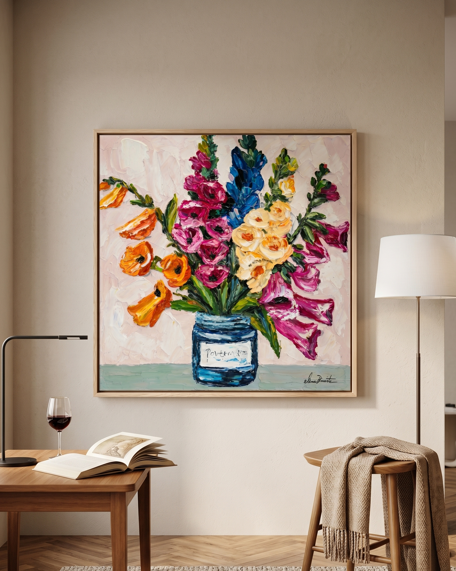 Chromatic Garden — Original Impasto Painting by Elena Duarte
