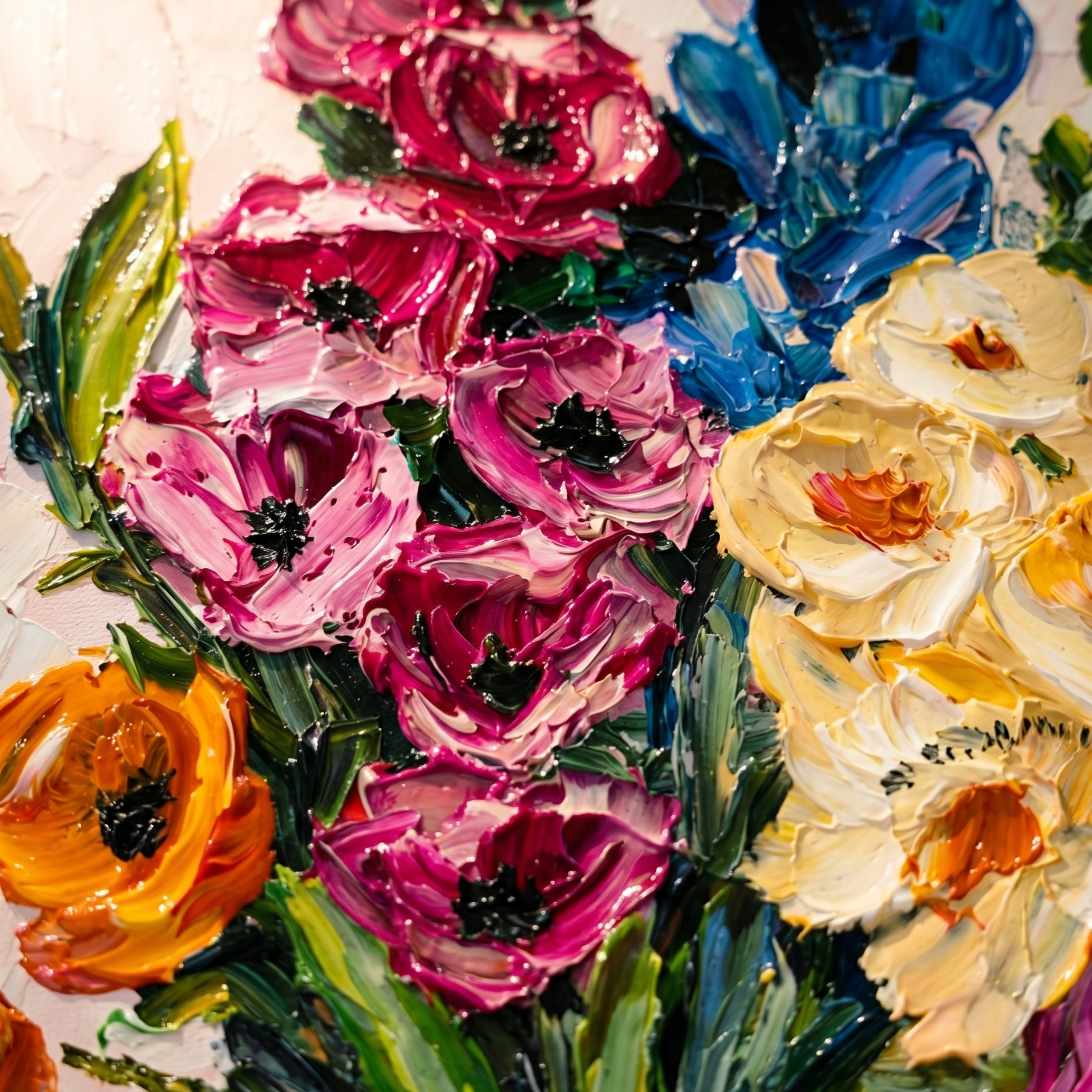 Chromatic Garden — Original Impasto Painting by Elena Duarte