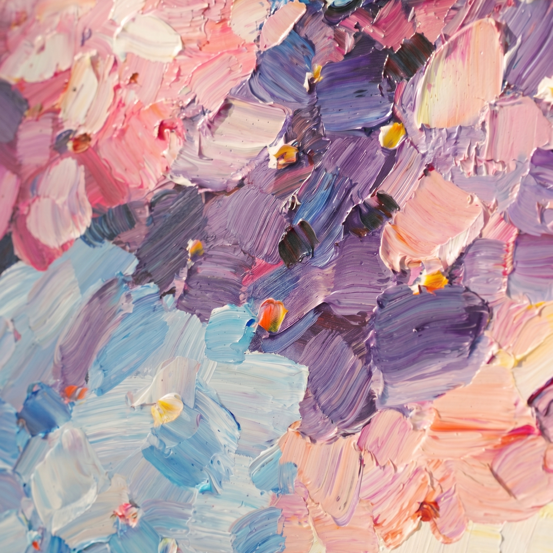Hydrangea Harmony — Original Impasto Painting by Elena Duarte
