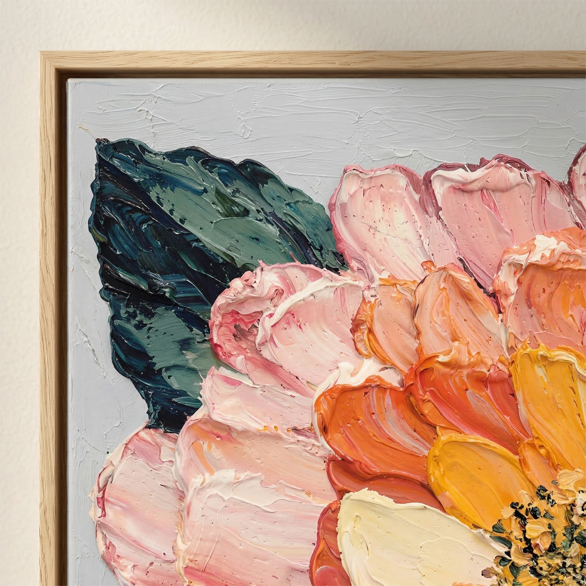 “Rose Study” — Original Impasto Painting by Elena Duarte