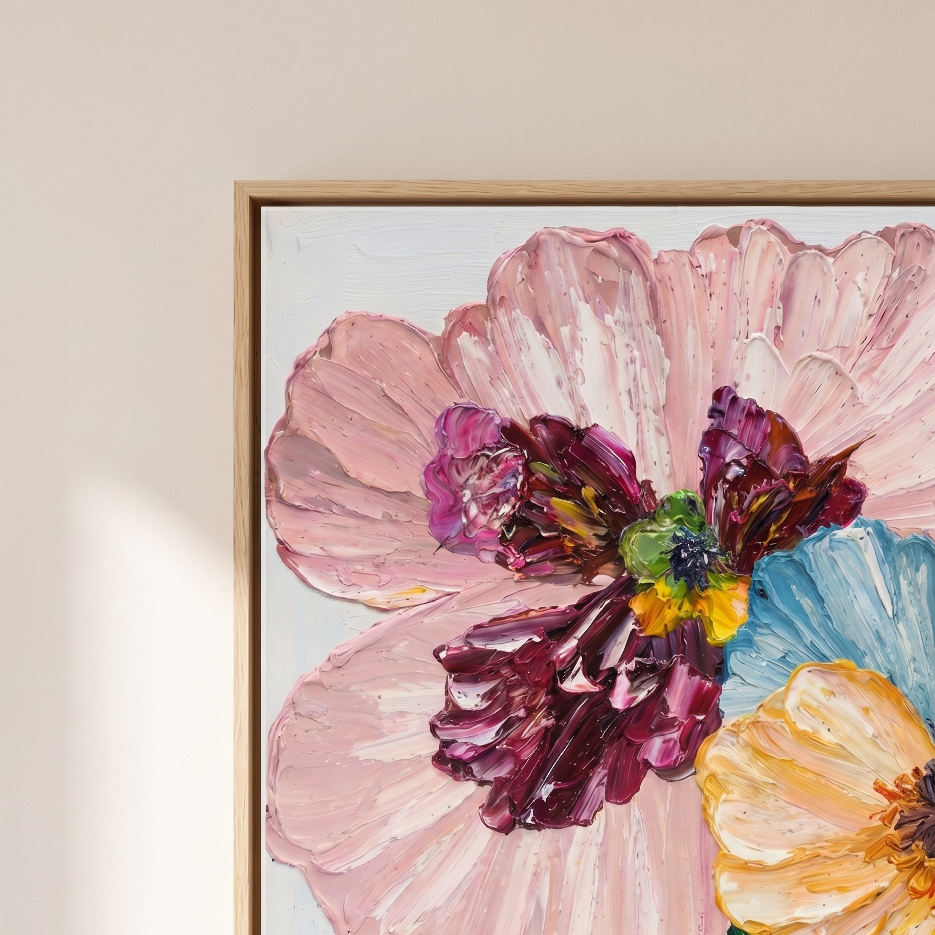 Whimsical Petals - Original Impasto Painting by Elena Duarte