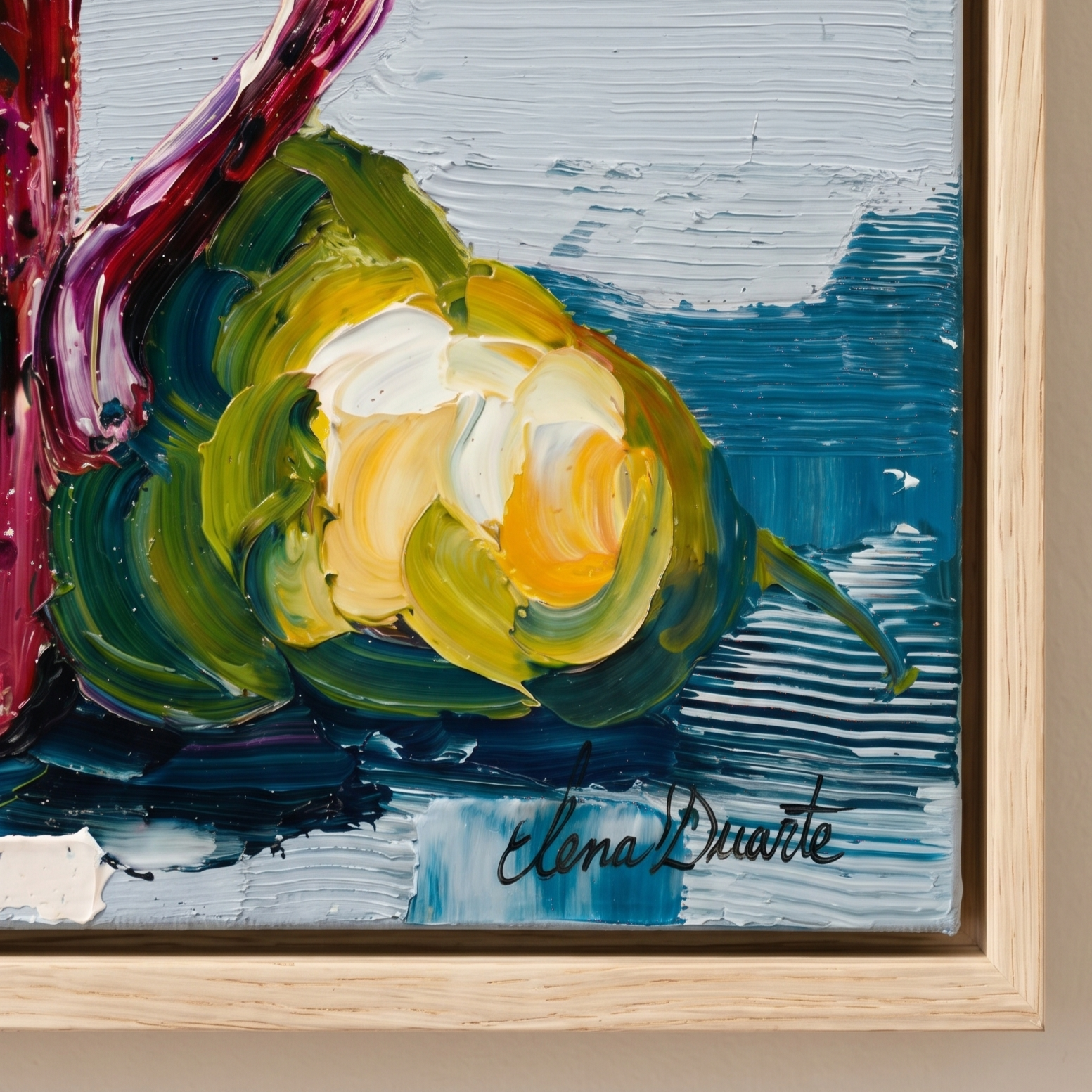 Stillness with Citrus — Original Impasto Painting by Elena Duarte