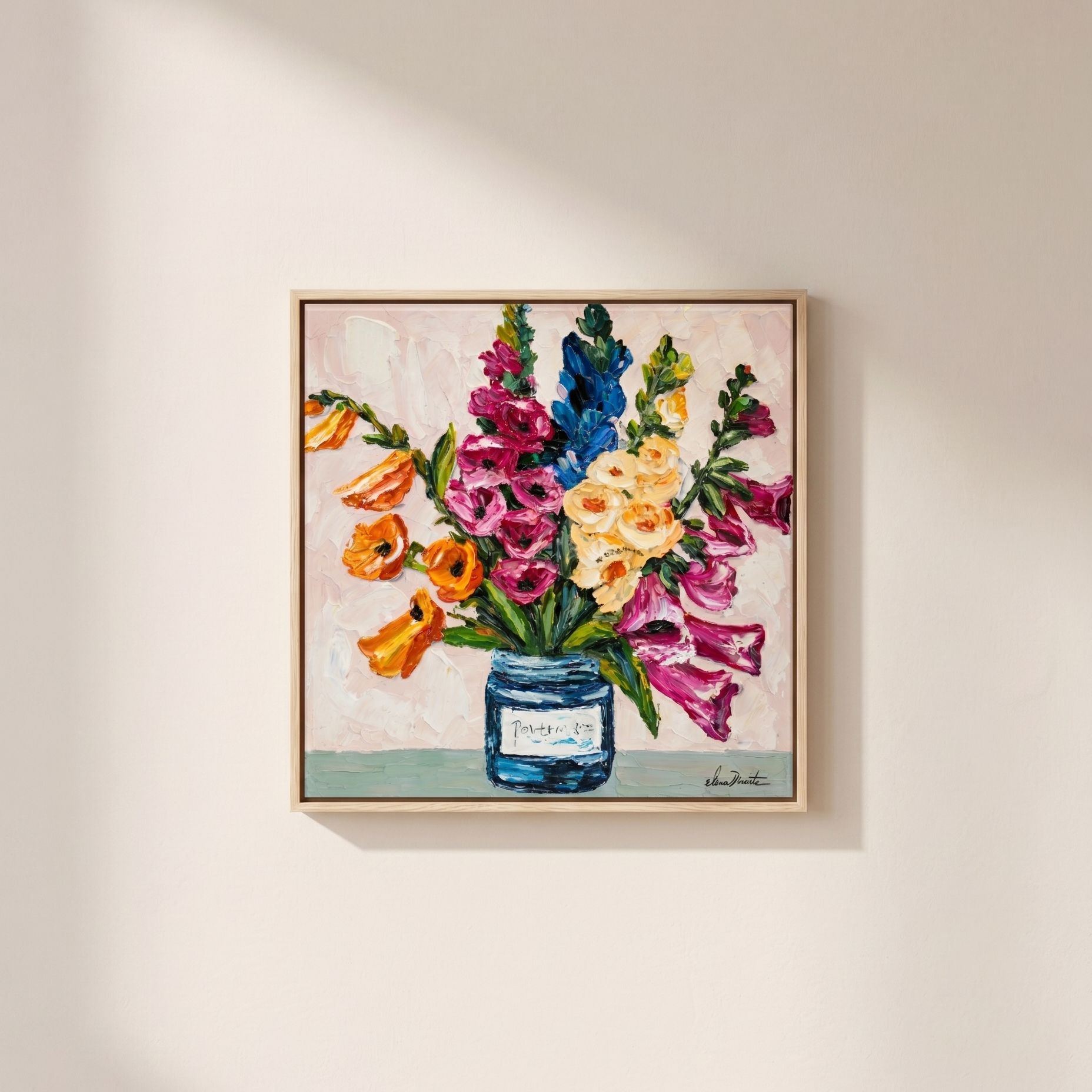 Chromatic Garden — Original Impasto Painting by Elena Duarte