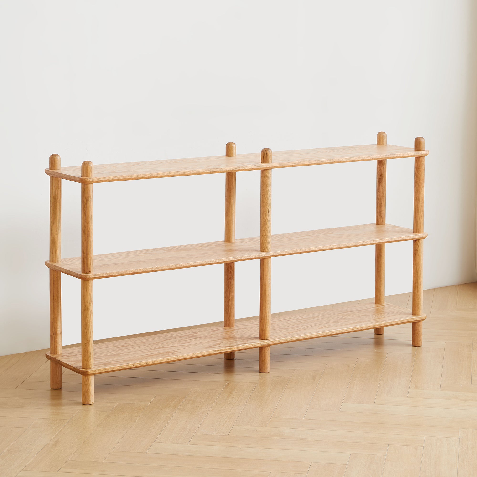Harstad 2 Tier Solid Oak Display Shelf