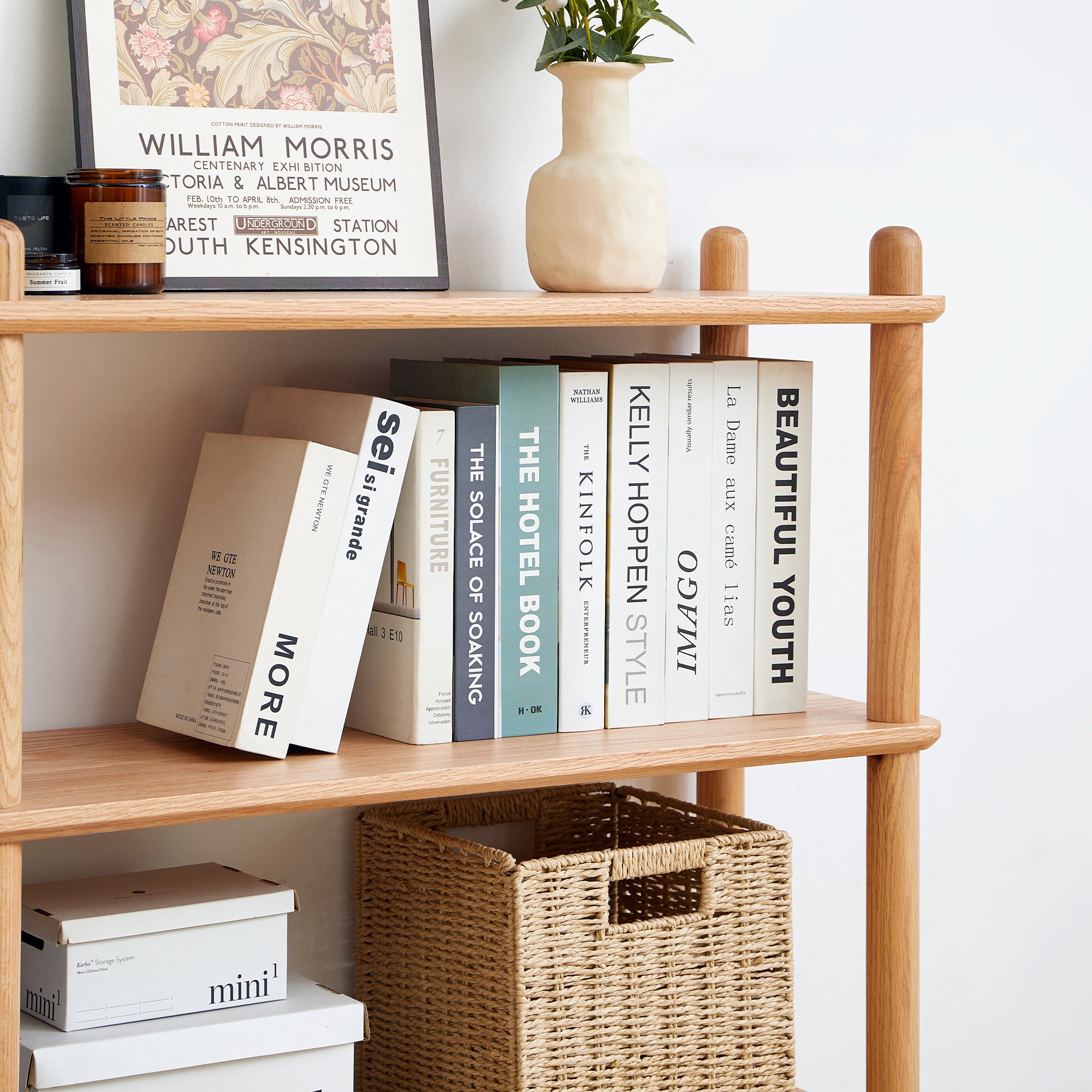 Harstad 2 Tier Solid Oak Display Shelf