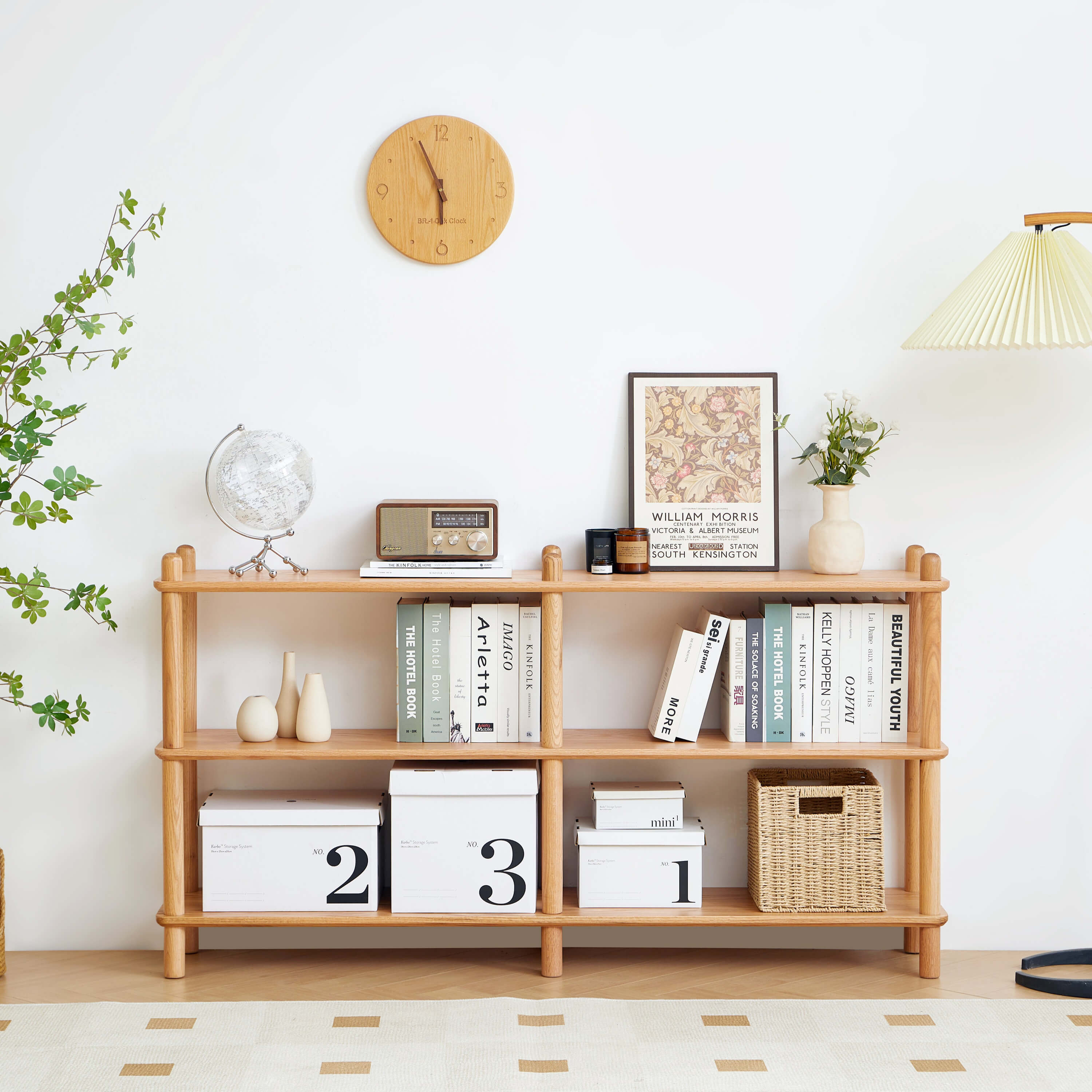 Harstad 2 Tier Solid Oak Display Shelf