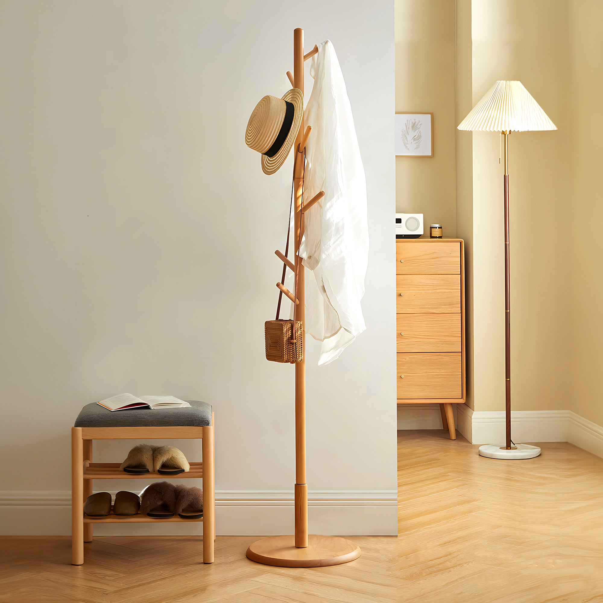 Amager Solid Beechwood Coat Rack