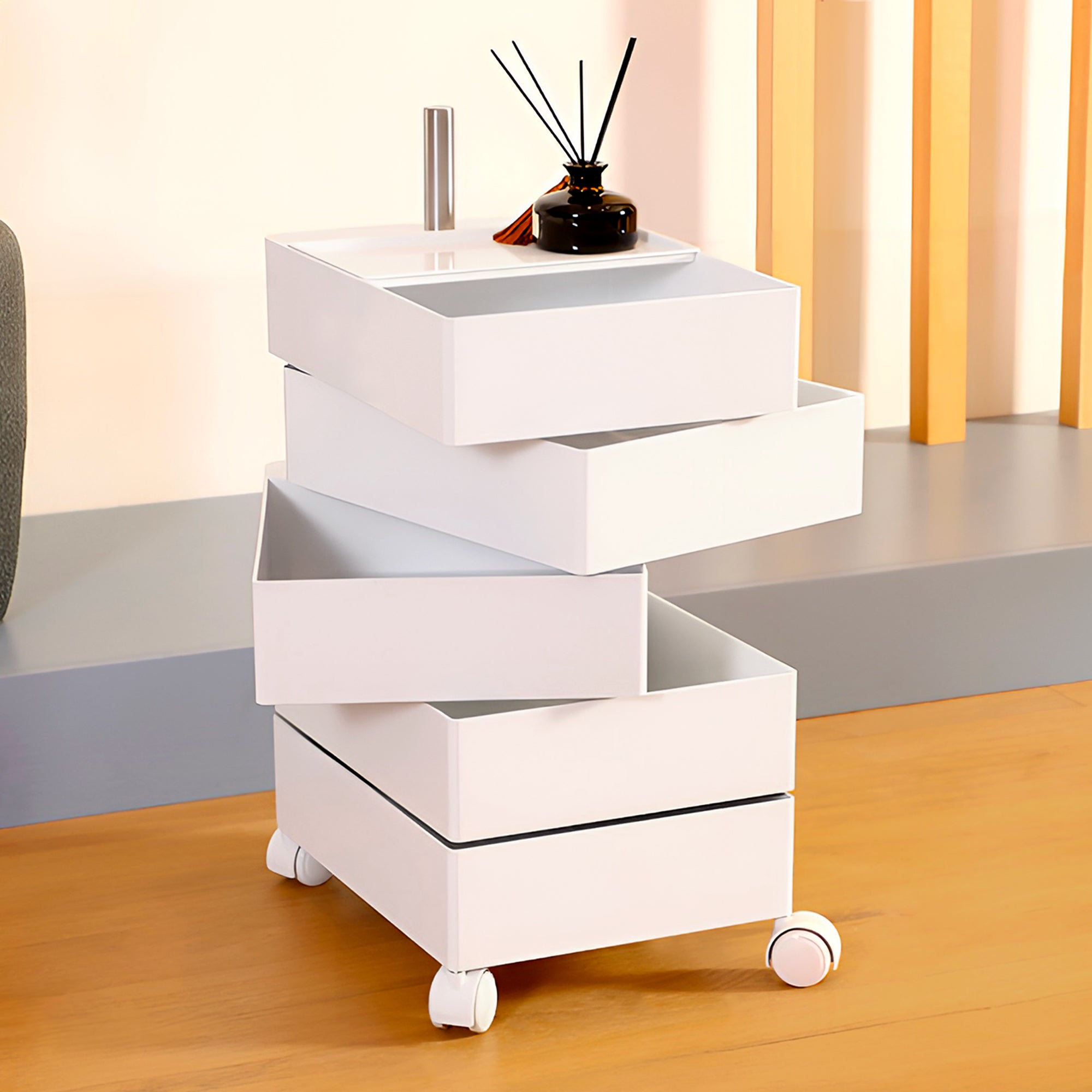 Odda 360° Rotating 5 Layer Cube Storage Box