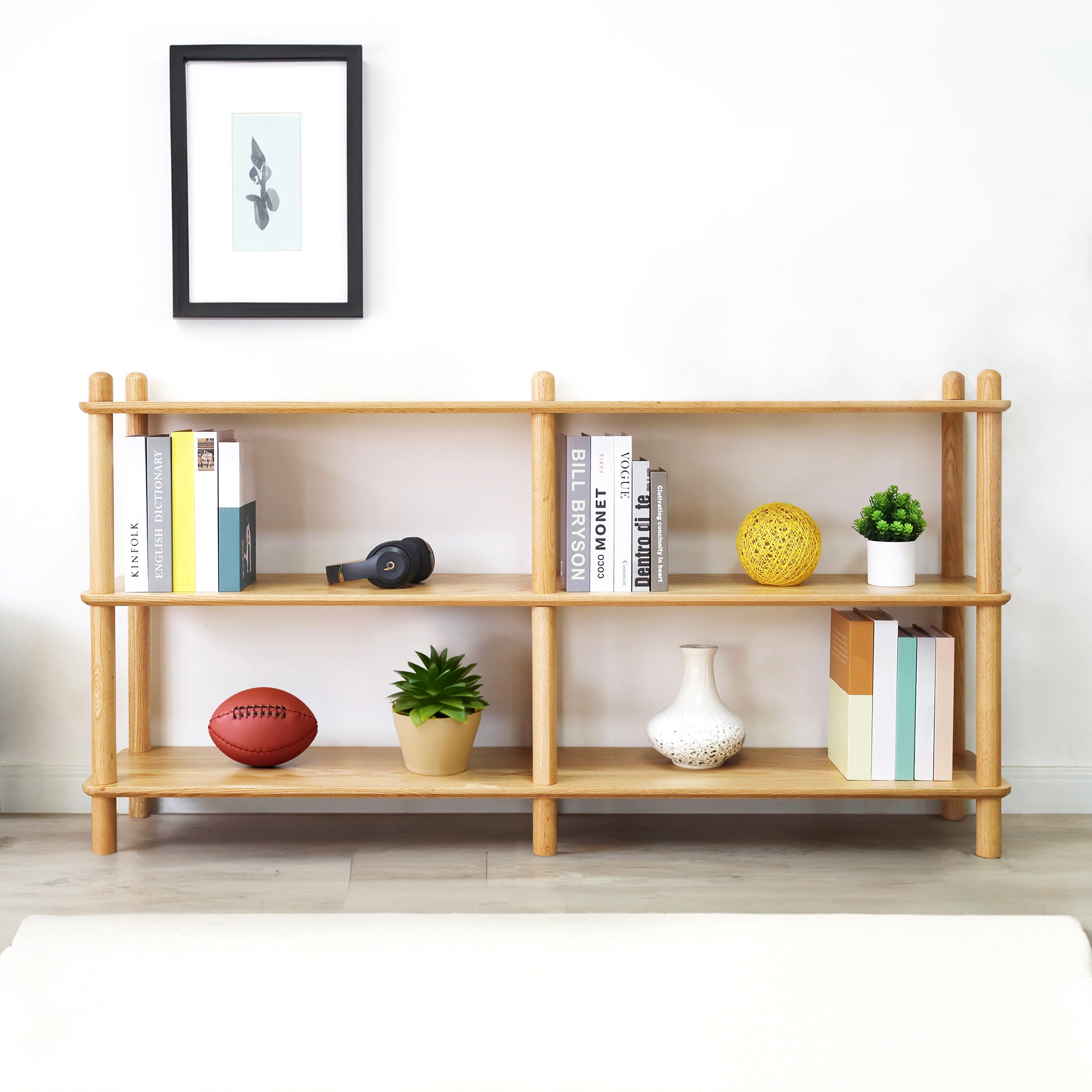 Harstad 2 Tier Solid Oak Display Shelf