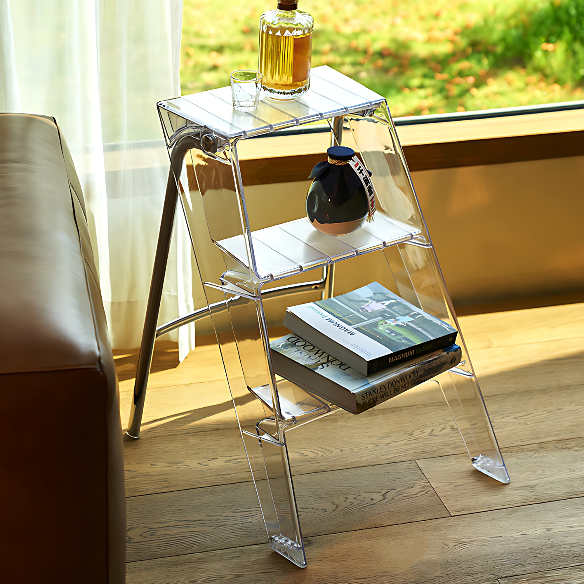 Anders Acrylic Step Ladder | Replica Kartell Upper Step Ladder