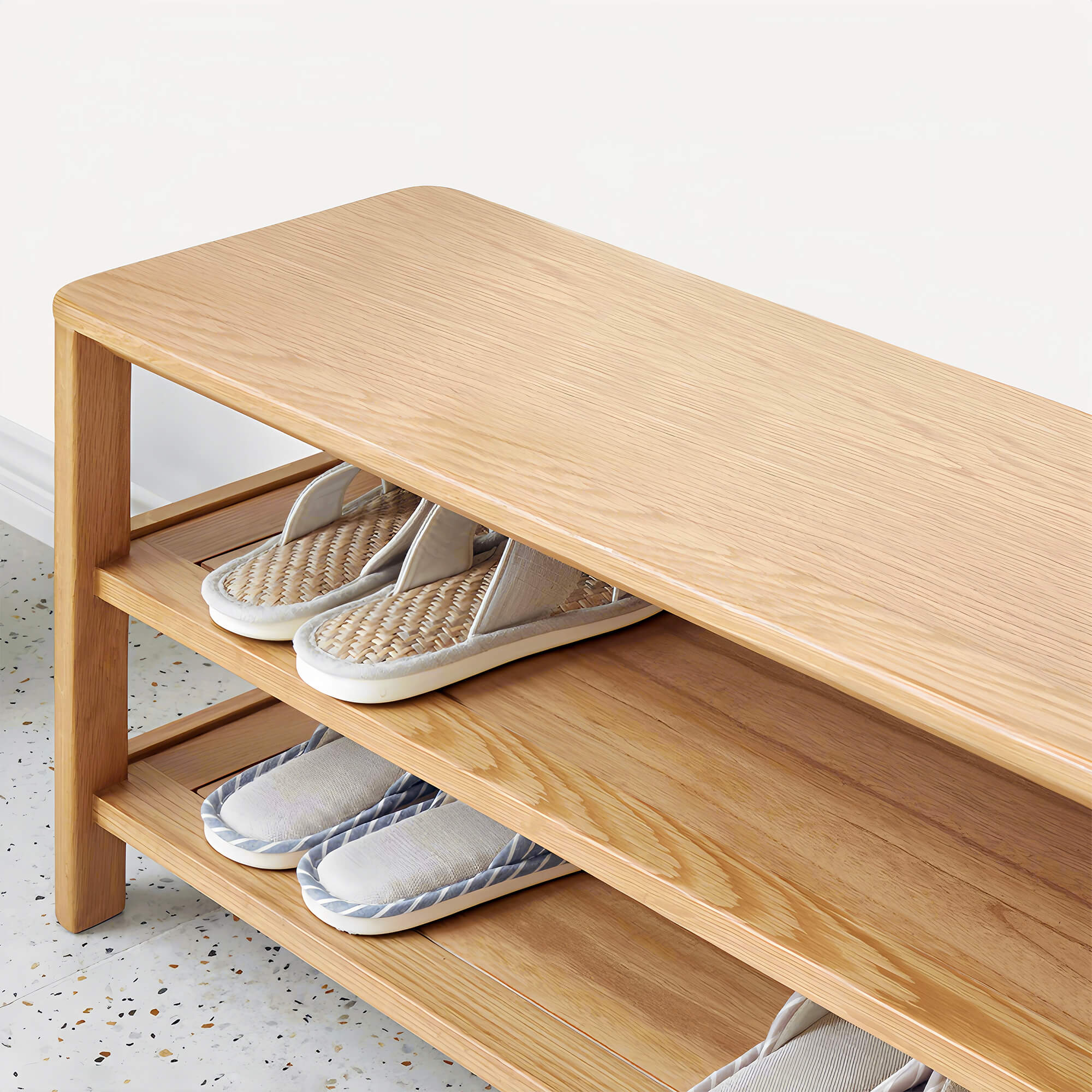Bodø Solid Oak Shoe Bench
