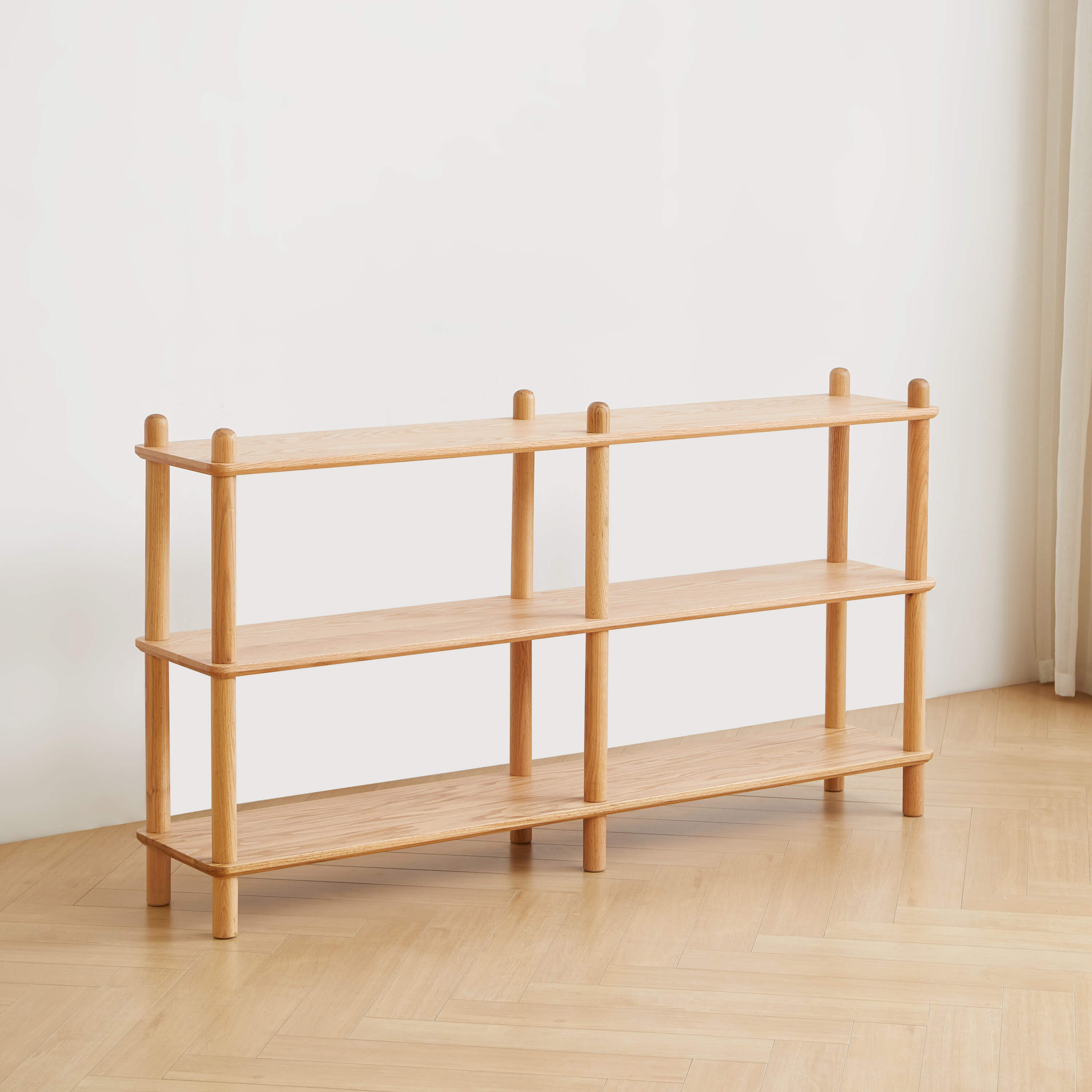 Harstad 2 Tier Solid Oak Display Shelf