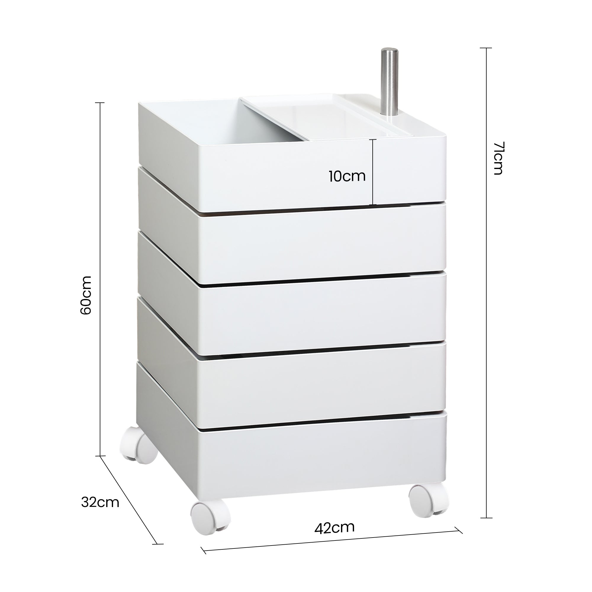 Odda 360° Rotating 5 Layer Cube Storage Box