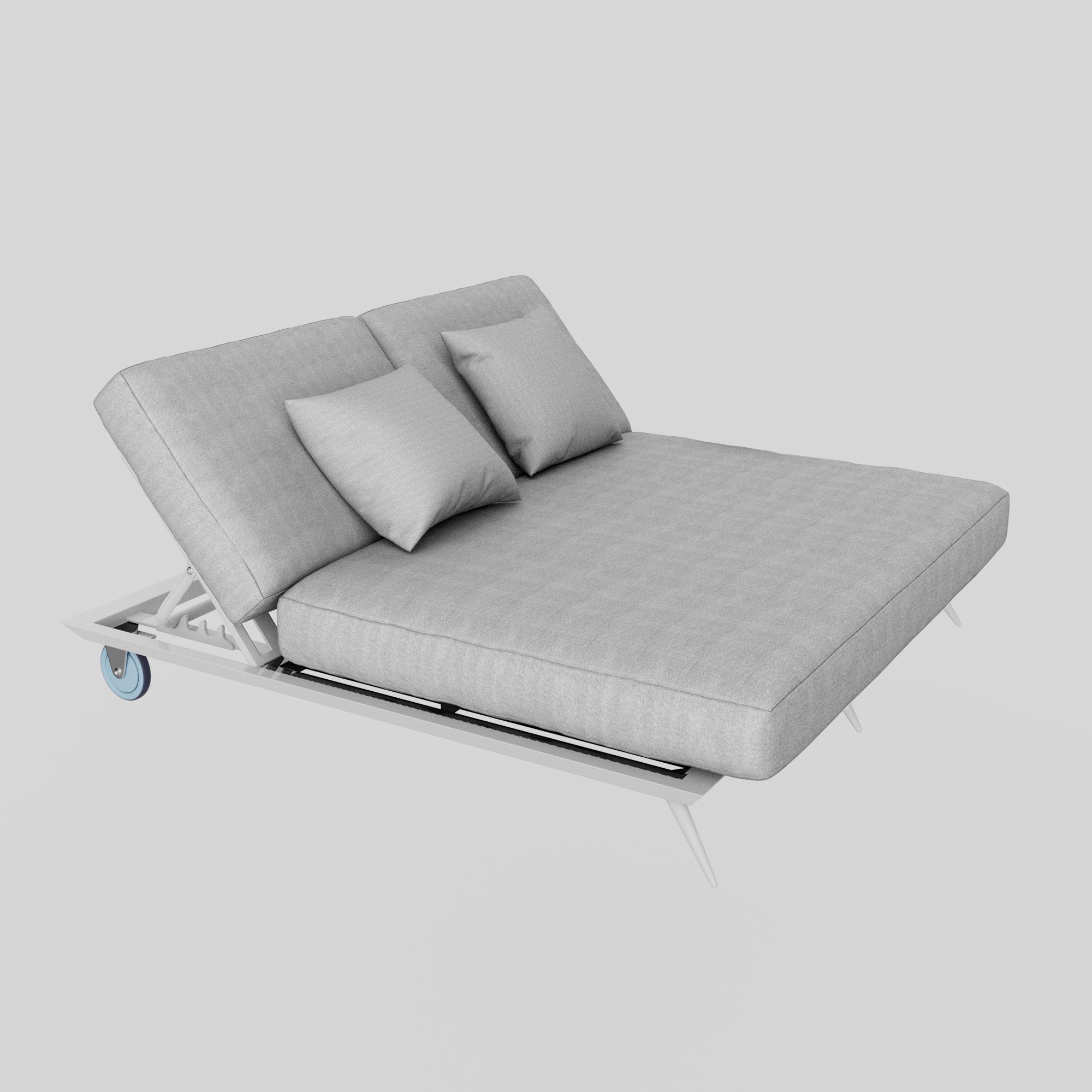 Avenyn Double Grey Reclining Sun Lounger