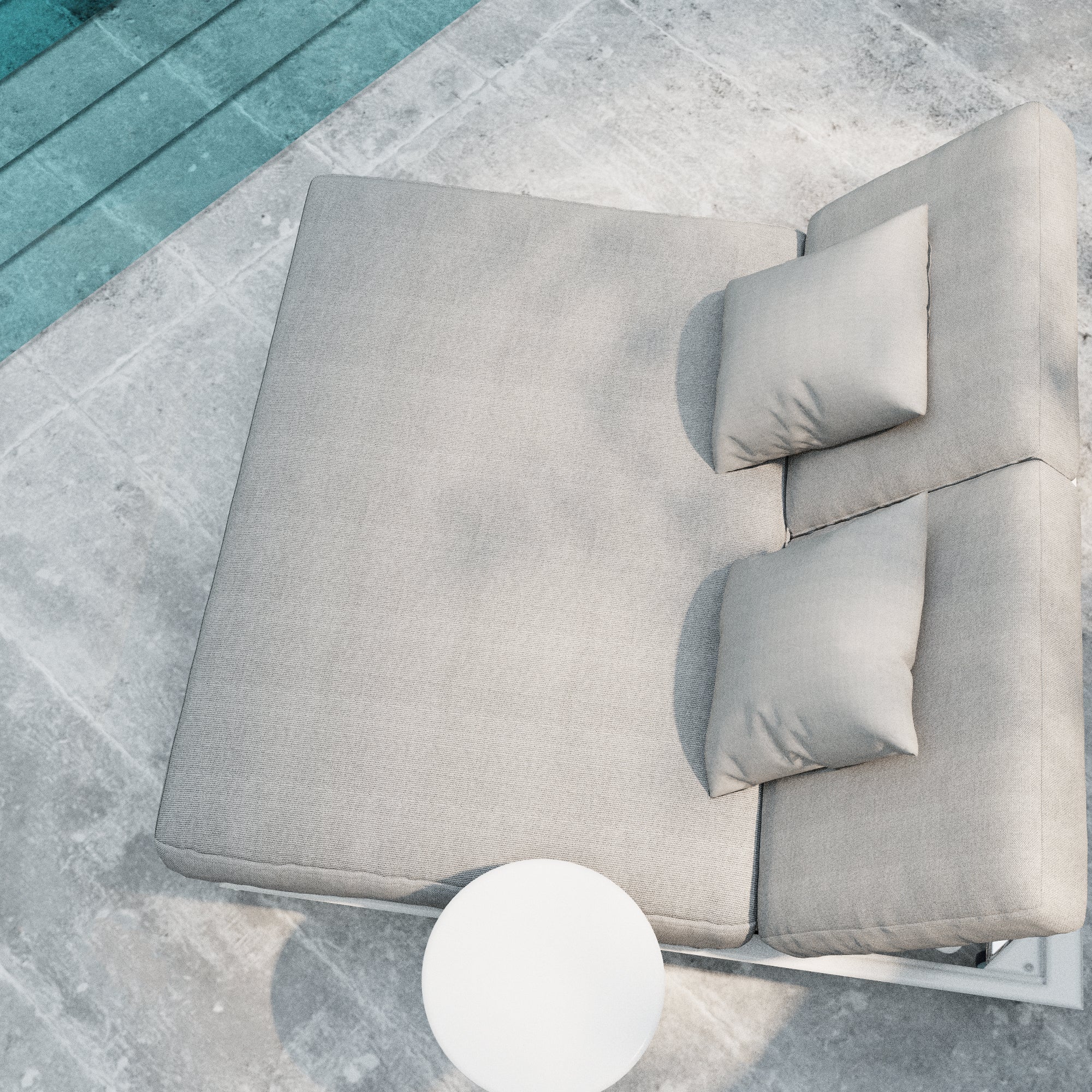 Avenyn Double Grey Reclining Sun Lounger