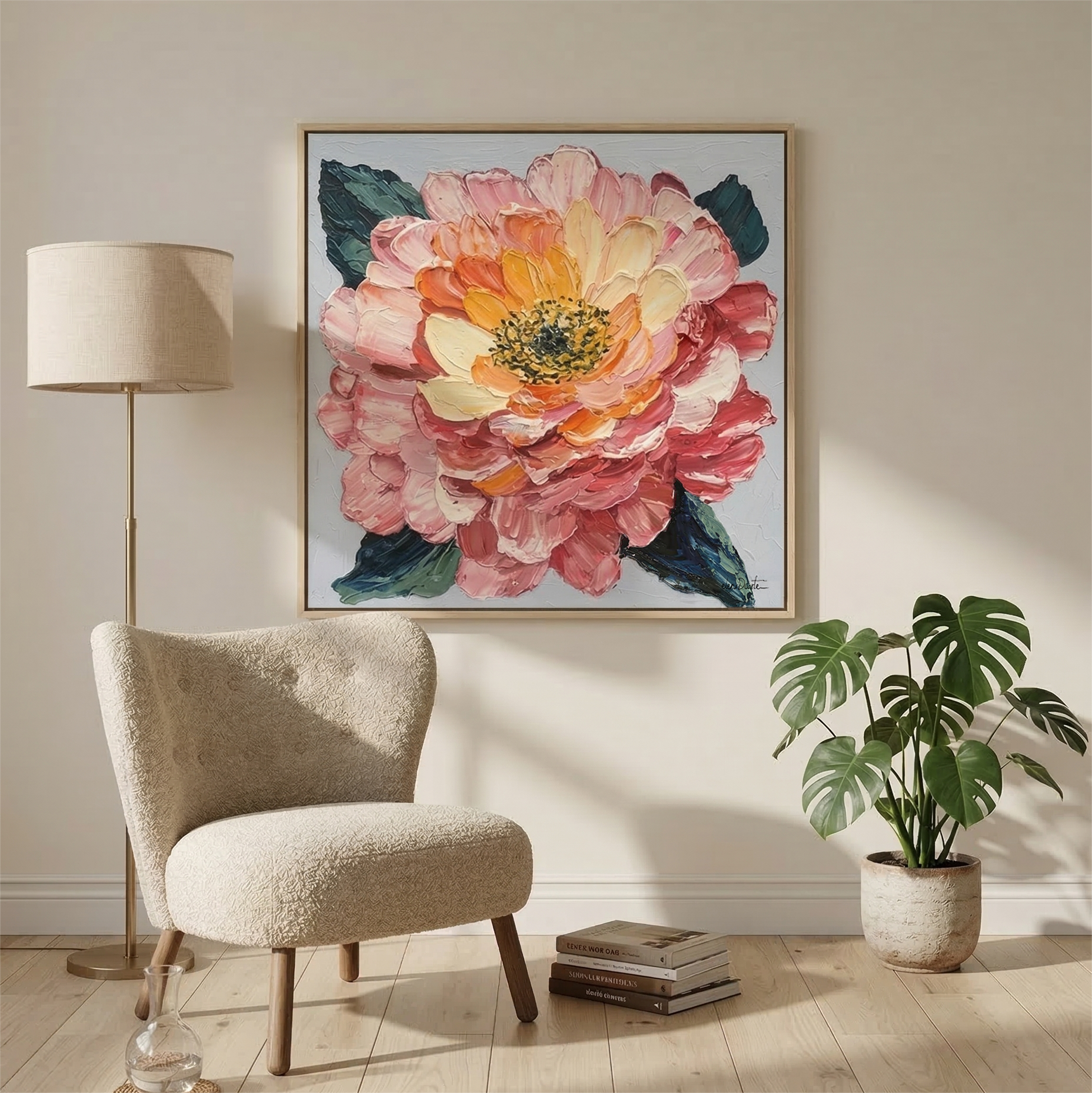 “Rose Study” — Original Impasto Painting by Elena Duarte