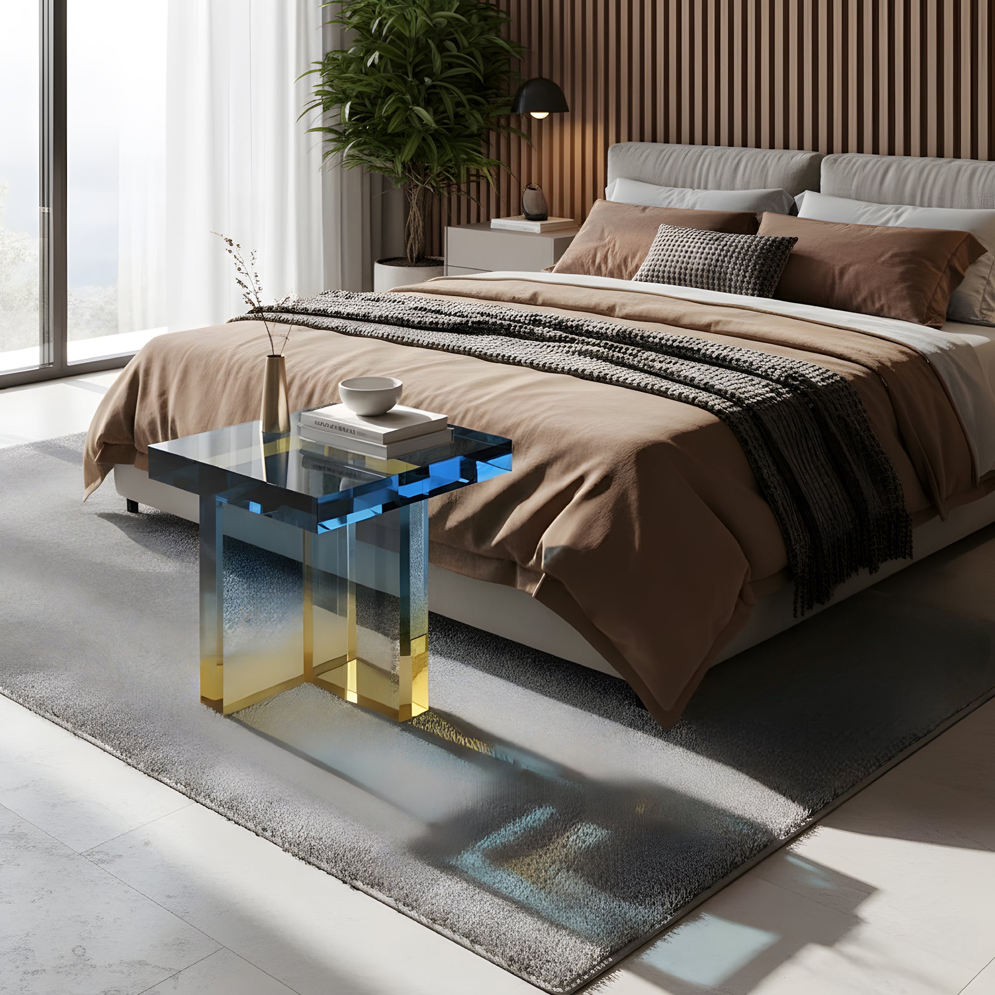 Ballerup Acrylic Bedside Table