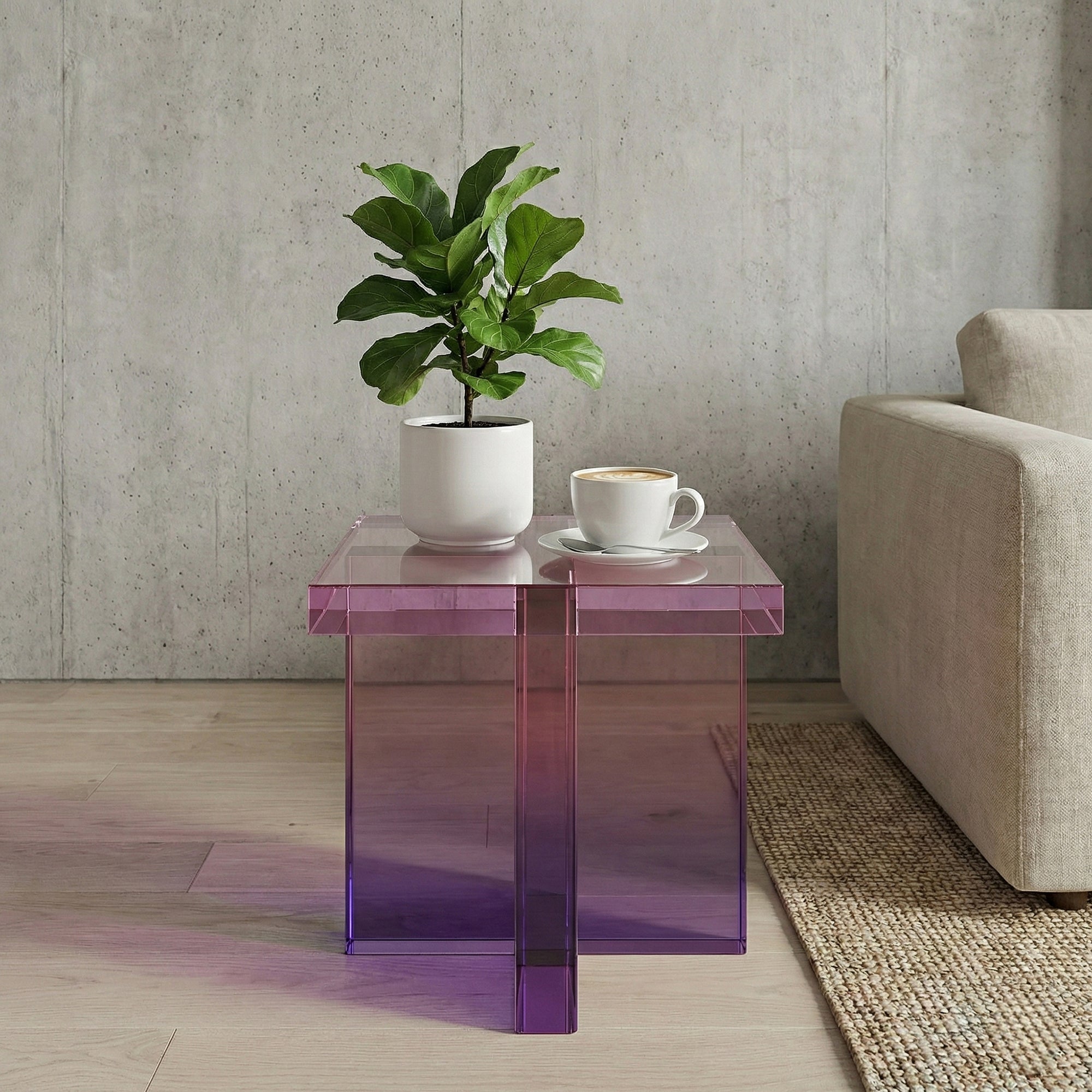 Ballerup Acrylic Bedside Table