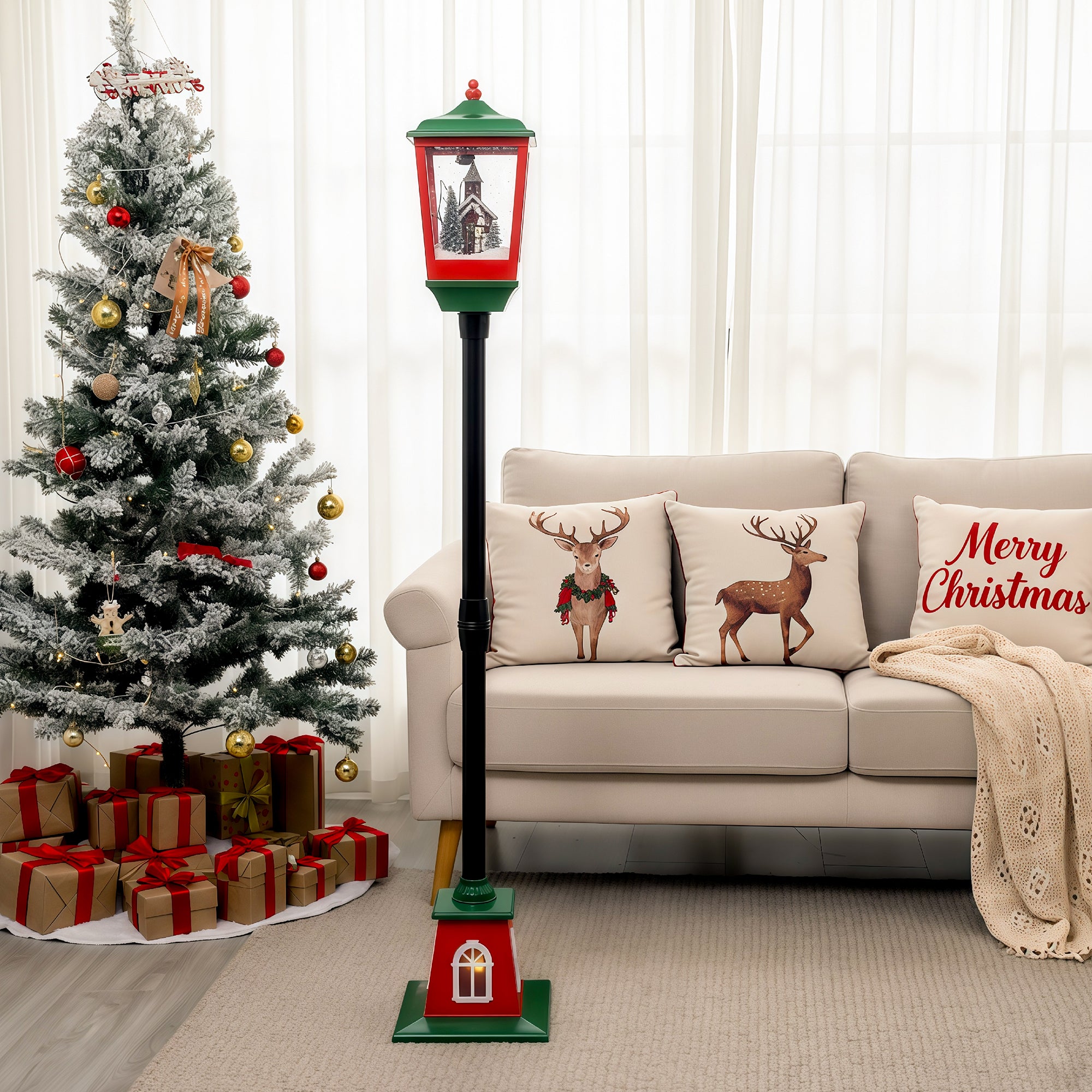 Baltzarsgatan Christmas Lamp Post - Green