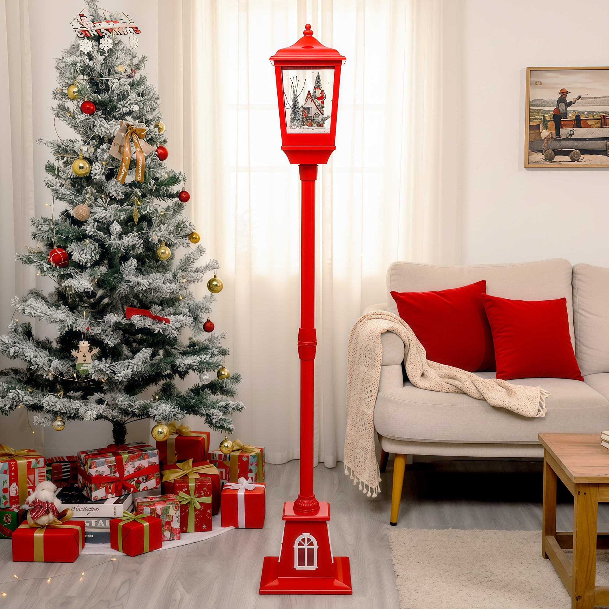 Baltzarsgatan Christmas Lamp Post - Red