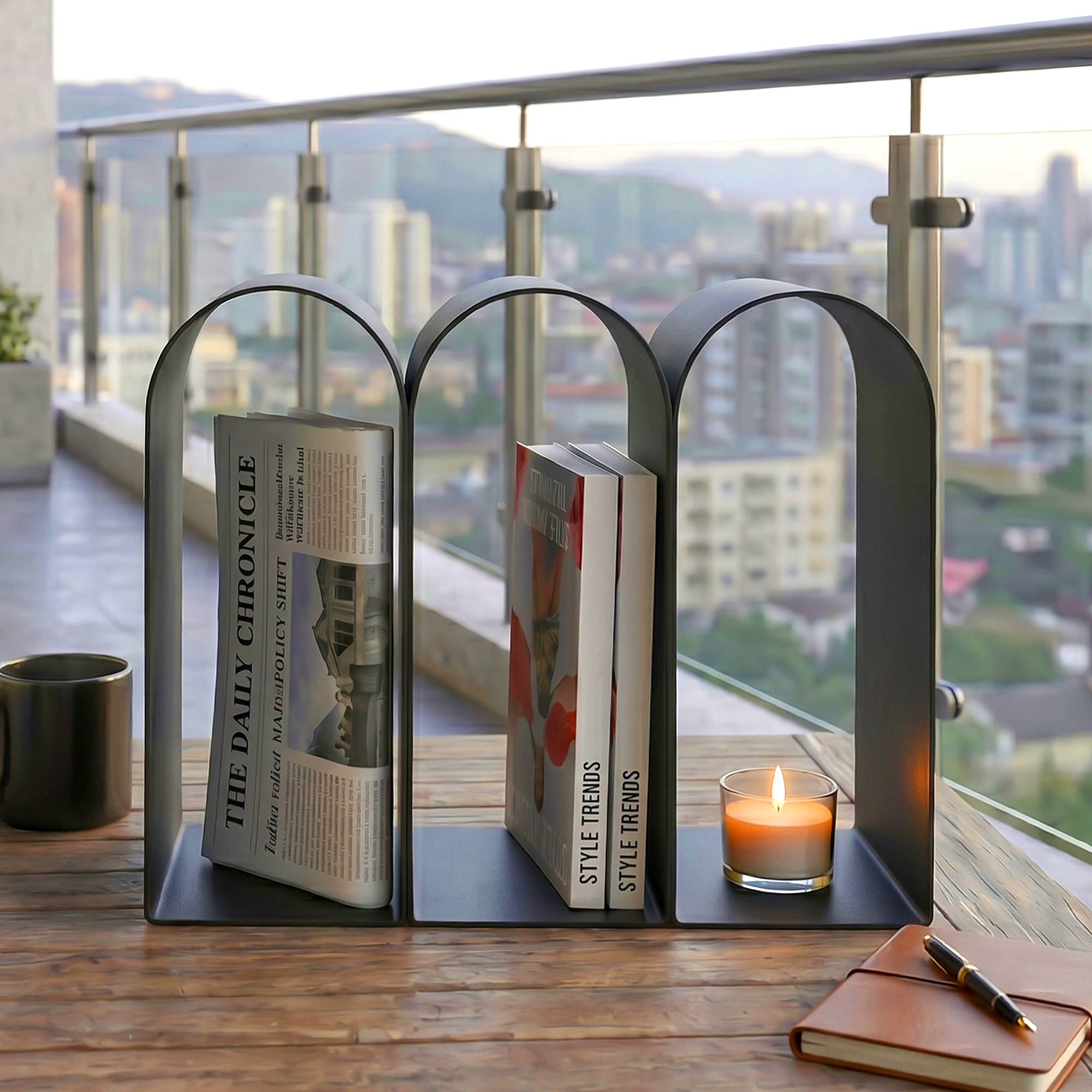 Borgholm Metal Bookshelf Rack | 3 Colors