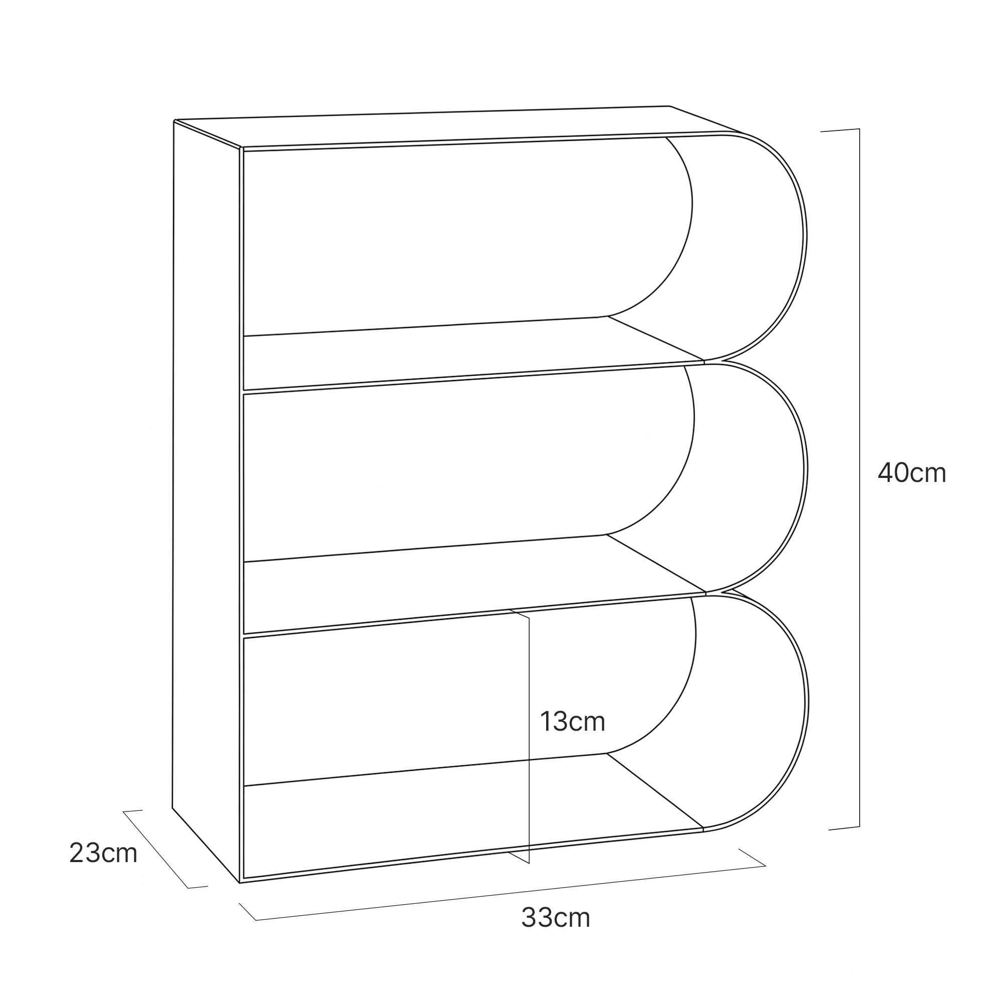 Borgholm Metal Bookshelf Rack | 3 Colors