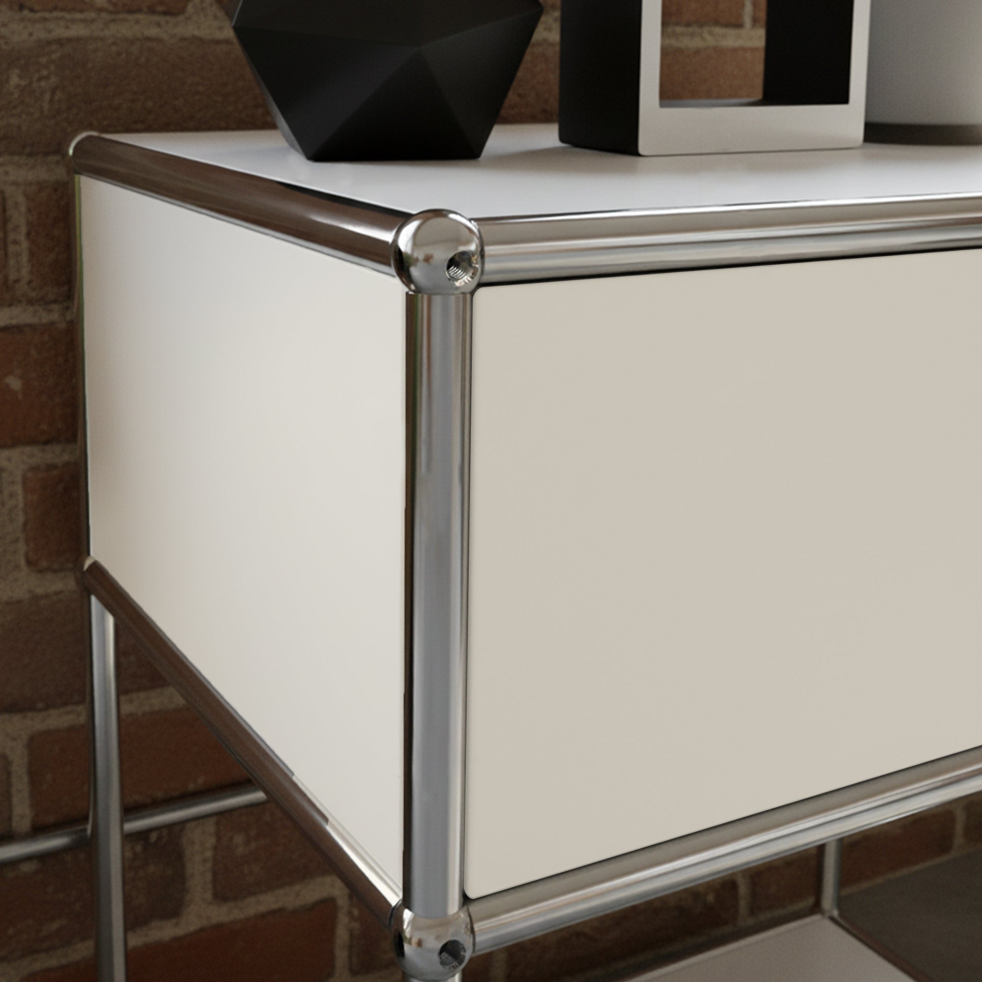 Brædstrup Stainless Steel Bedside Table