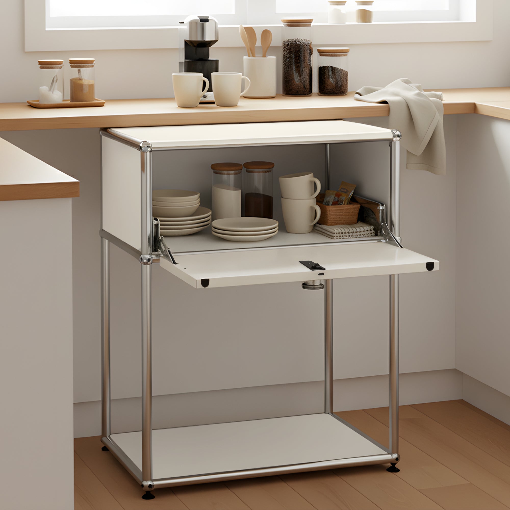 Brædstrup Stainless Steel Bedside Table