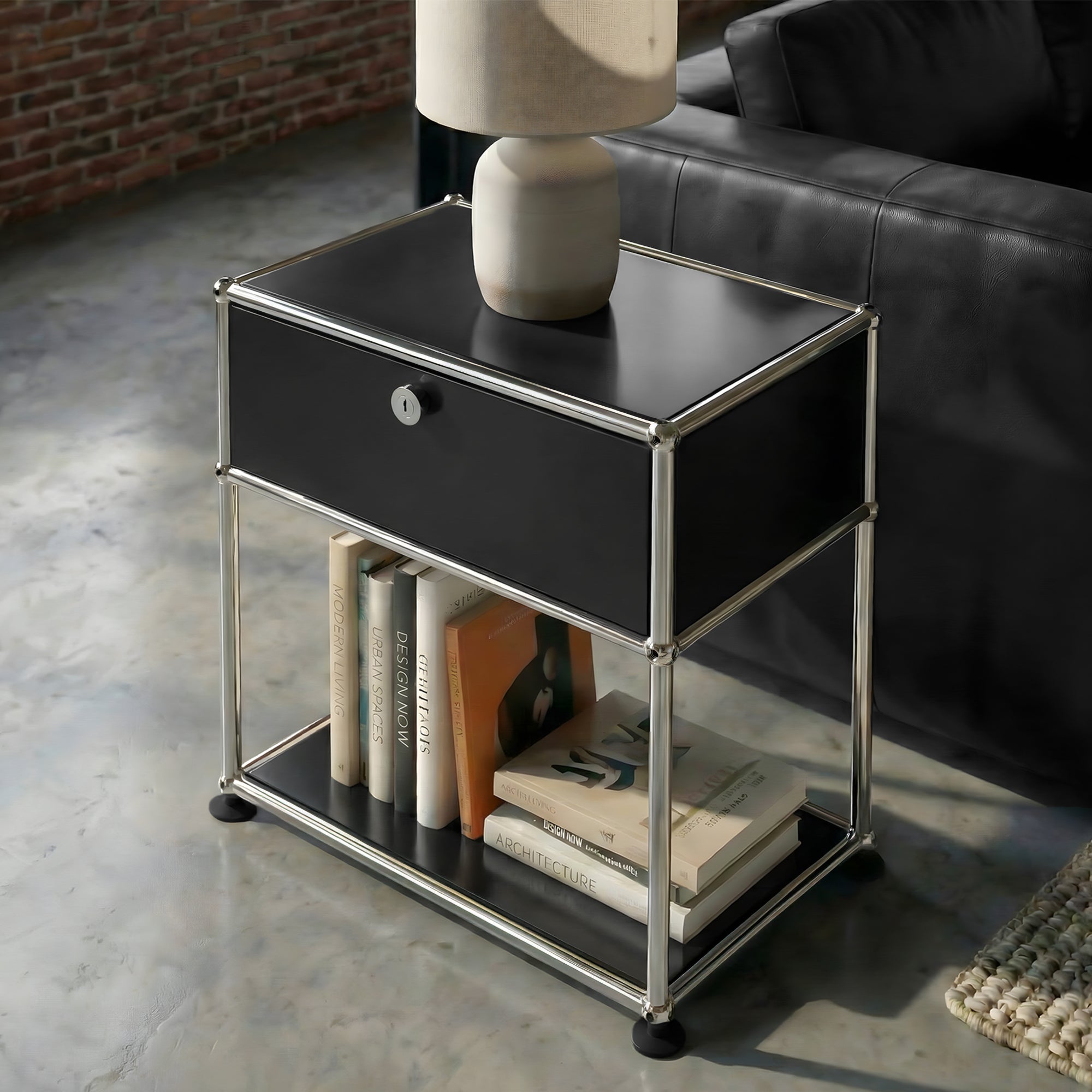 Brædstrup Stainless Steel Bedside Table