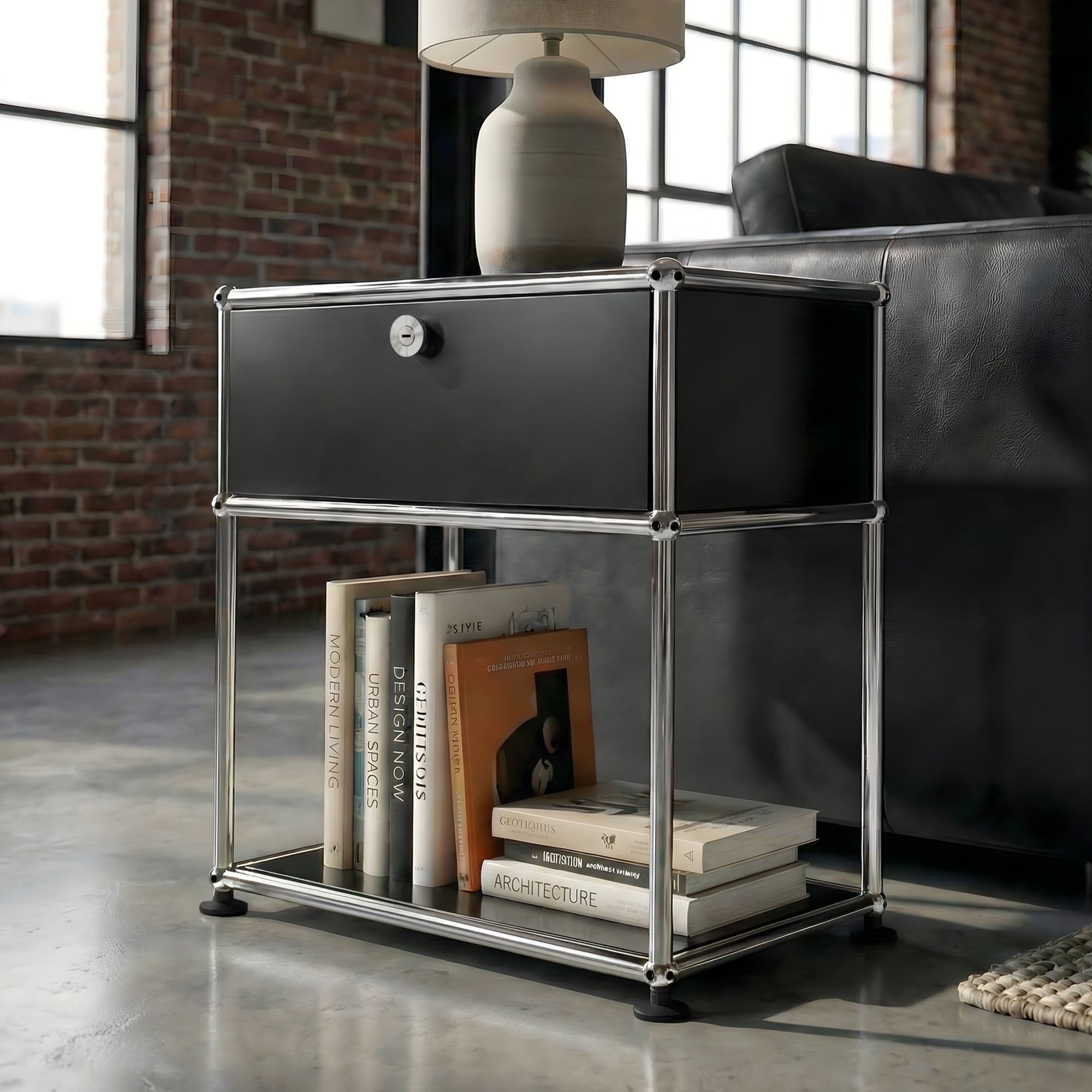 Brædstrup Stainless Steel Bedside Table