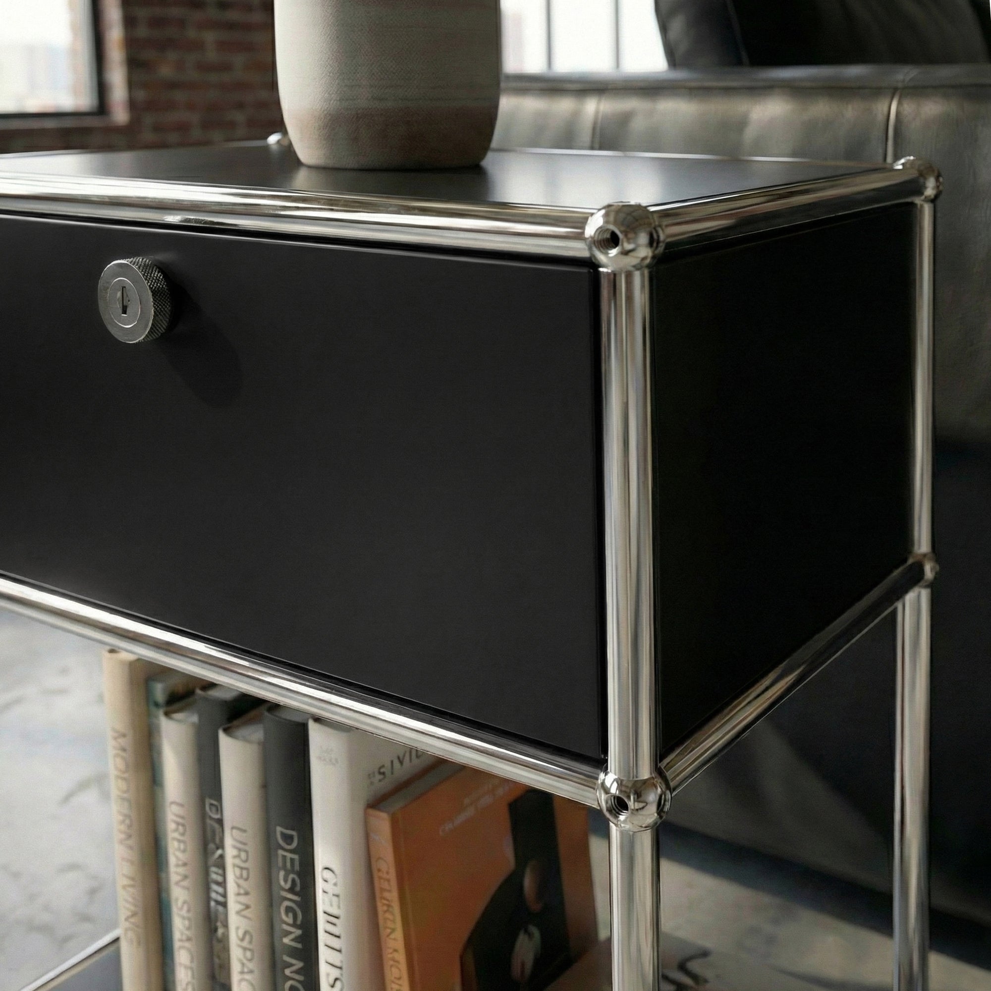 Brædstrup Stainless Steel Bedside Table