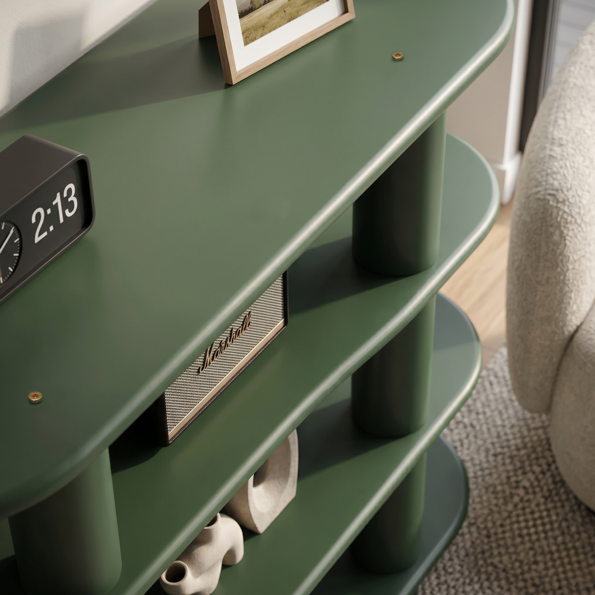 Elverum 4-Tier Shelving Unit - Green