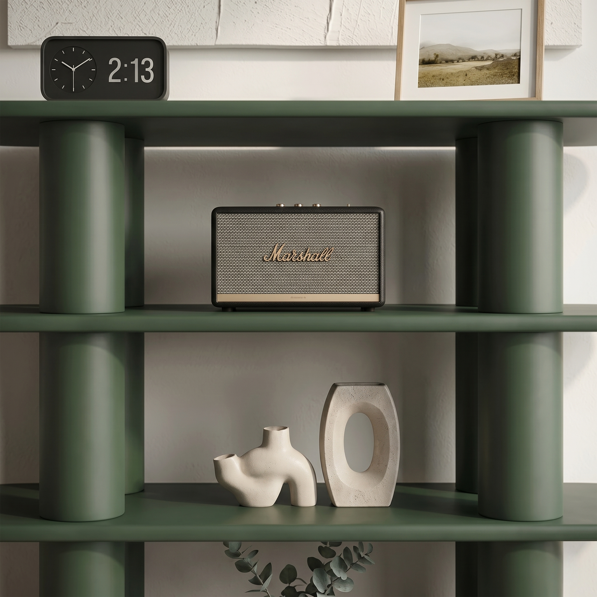 Elverum 4-Tier Shelving Unit - Green