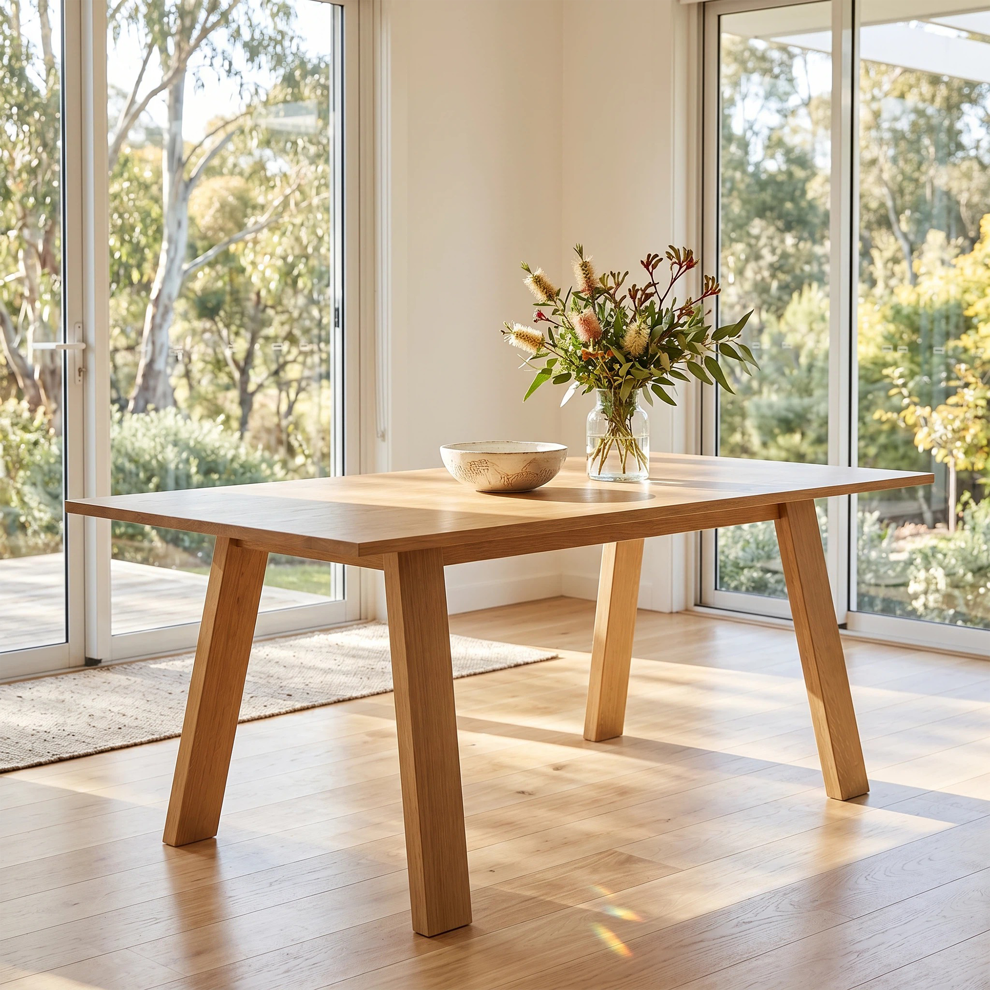 Florø multipurpose dining table in a sunlit room