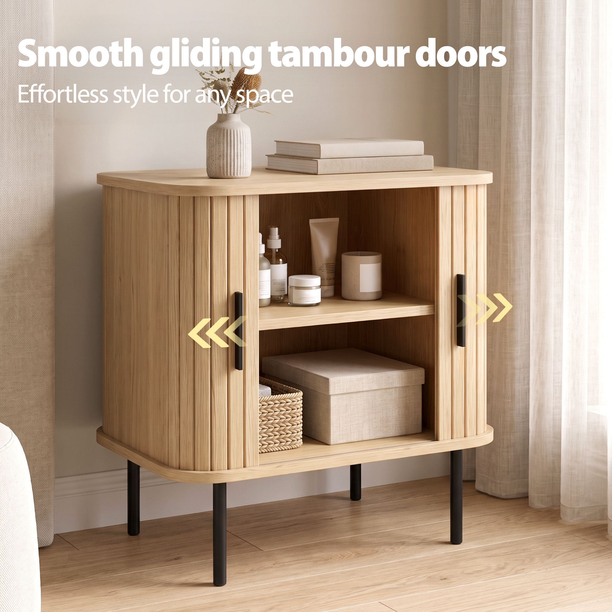 Hillerød Fluted Bedside Table