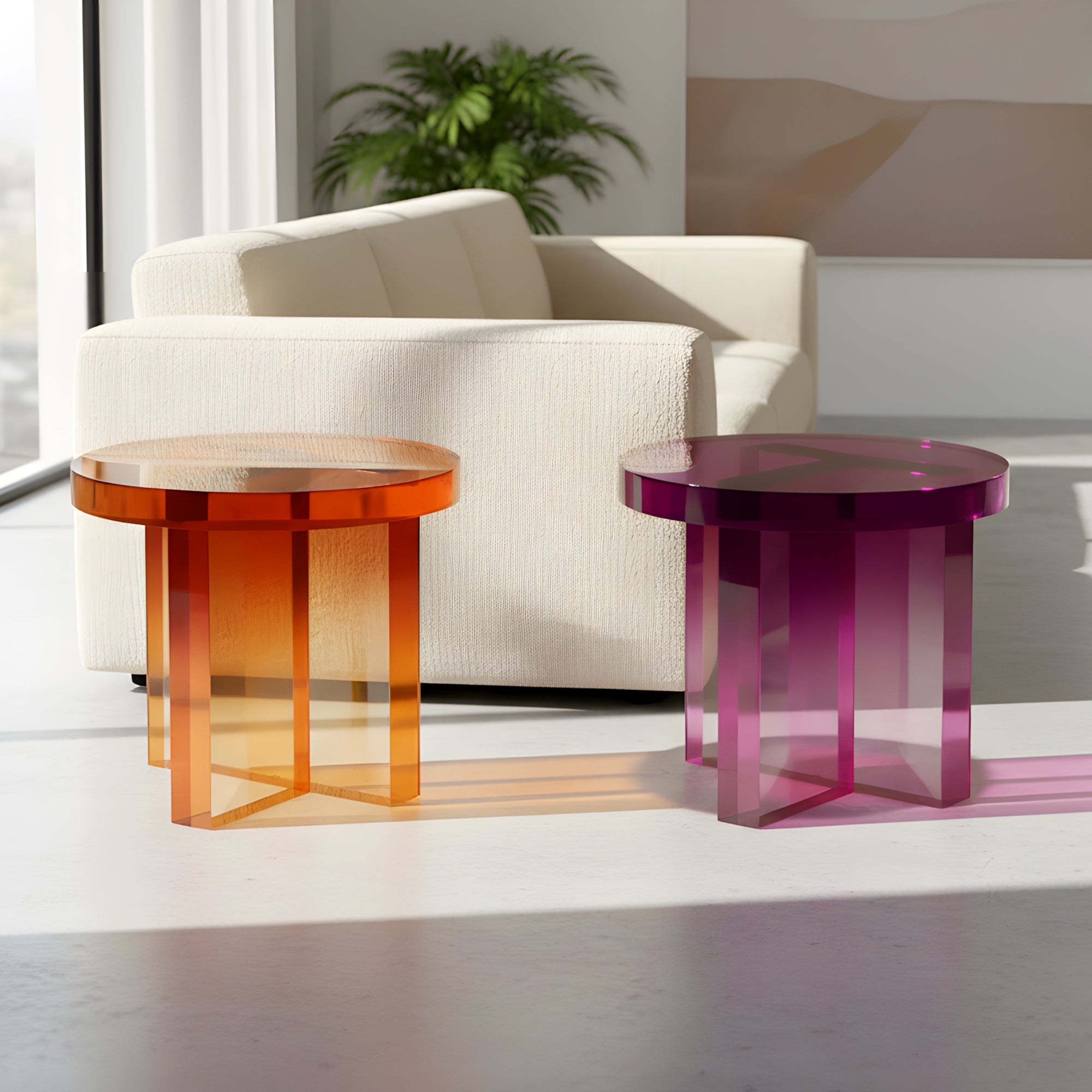 Holstebro Round Acrylic Side Table