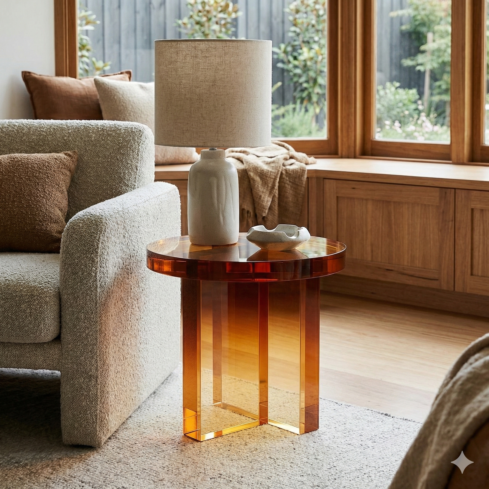 Holstebro Round Acrylic Side Table