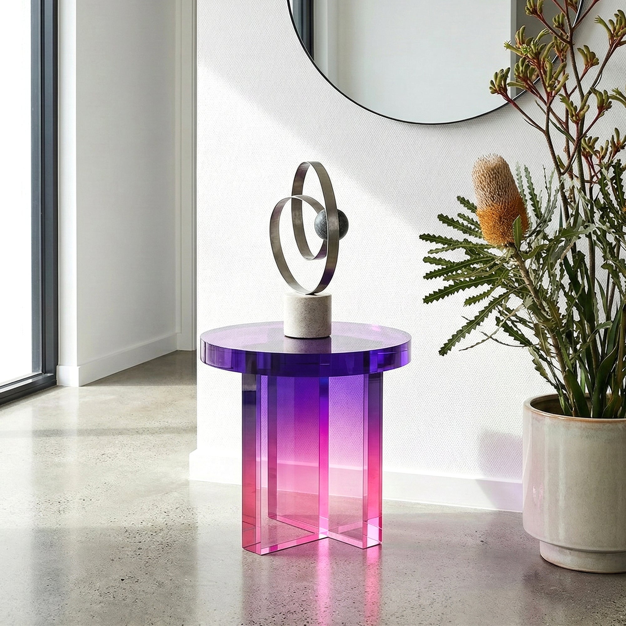 Holstebro Round Acrylic Side Table