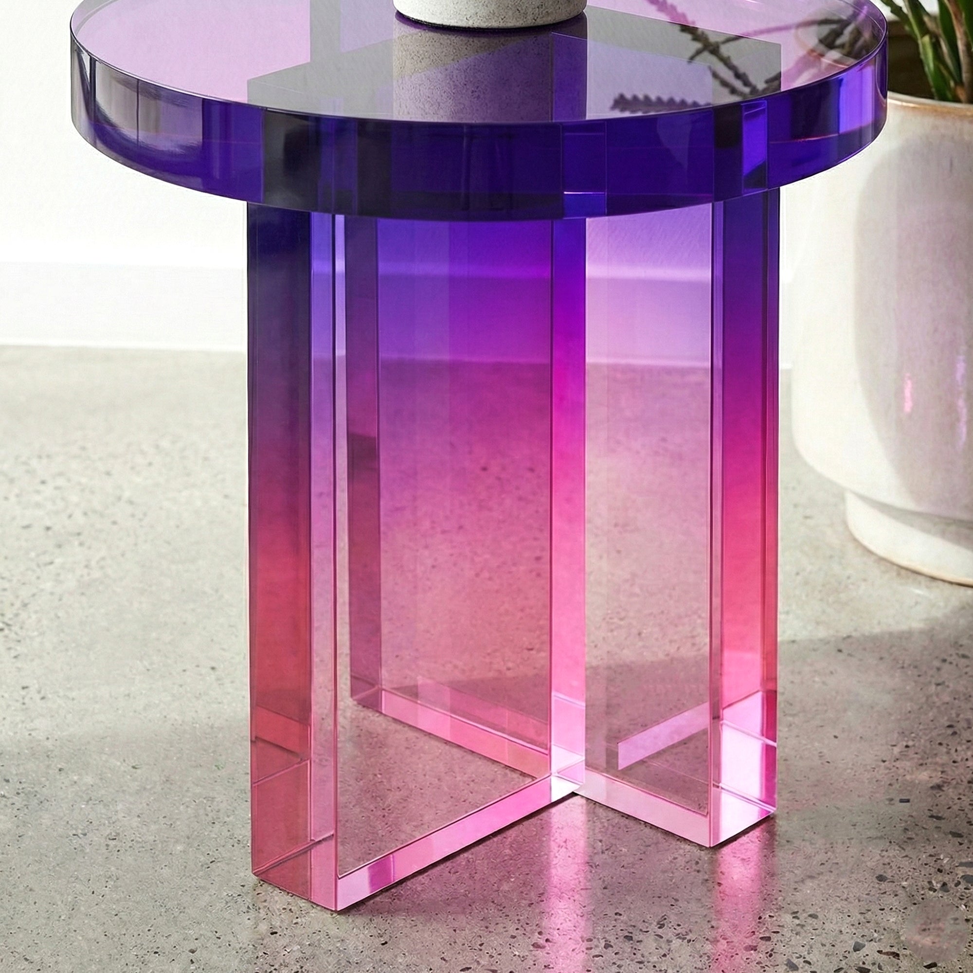 Holstebro Round Acrylic Side Table