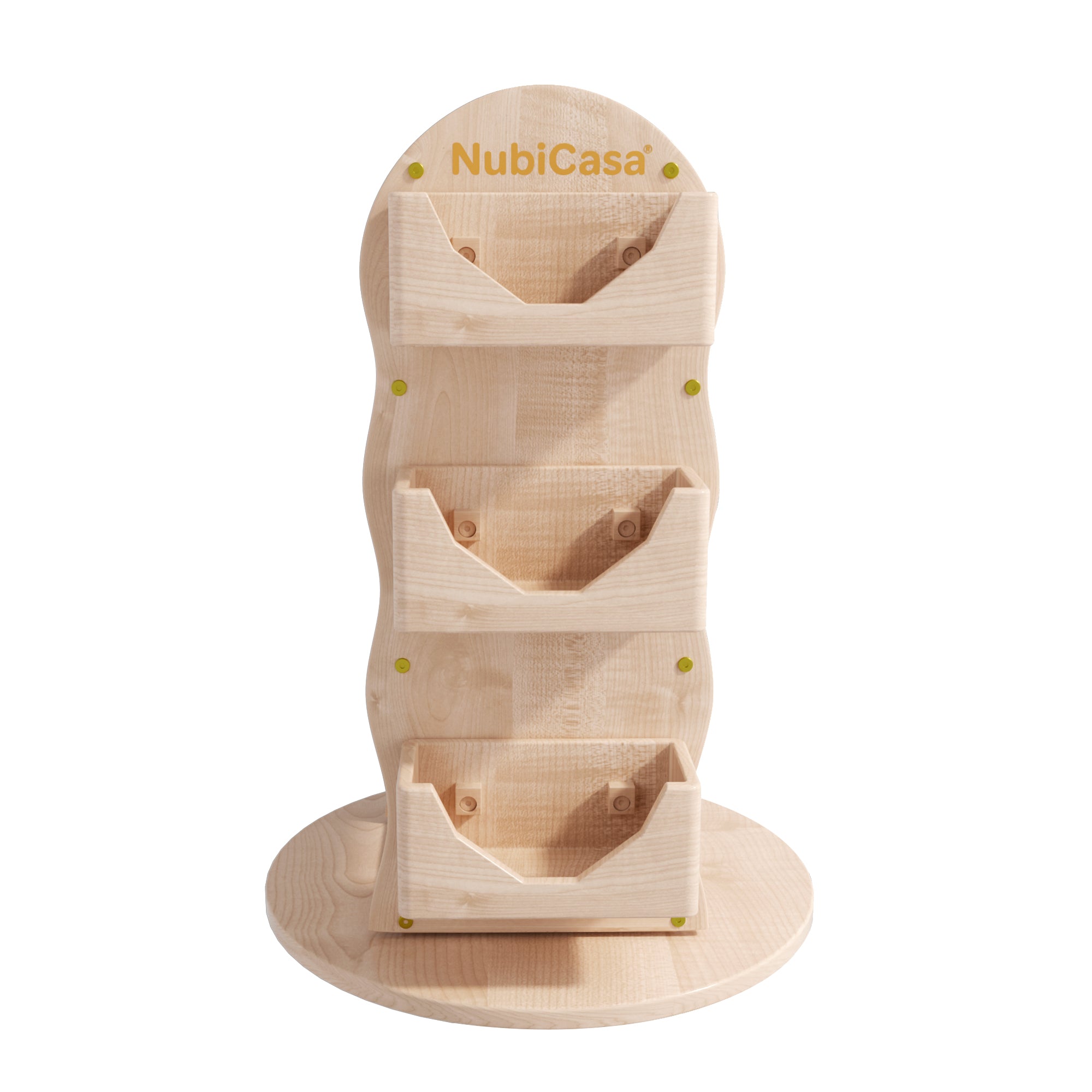 Hornsgatan Revolving Solid Rubber Wood Bookshelf