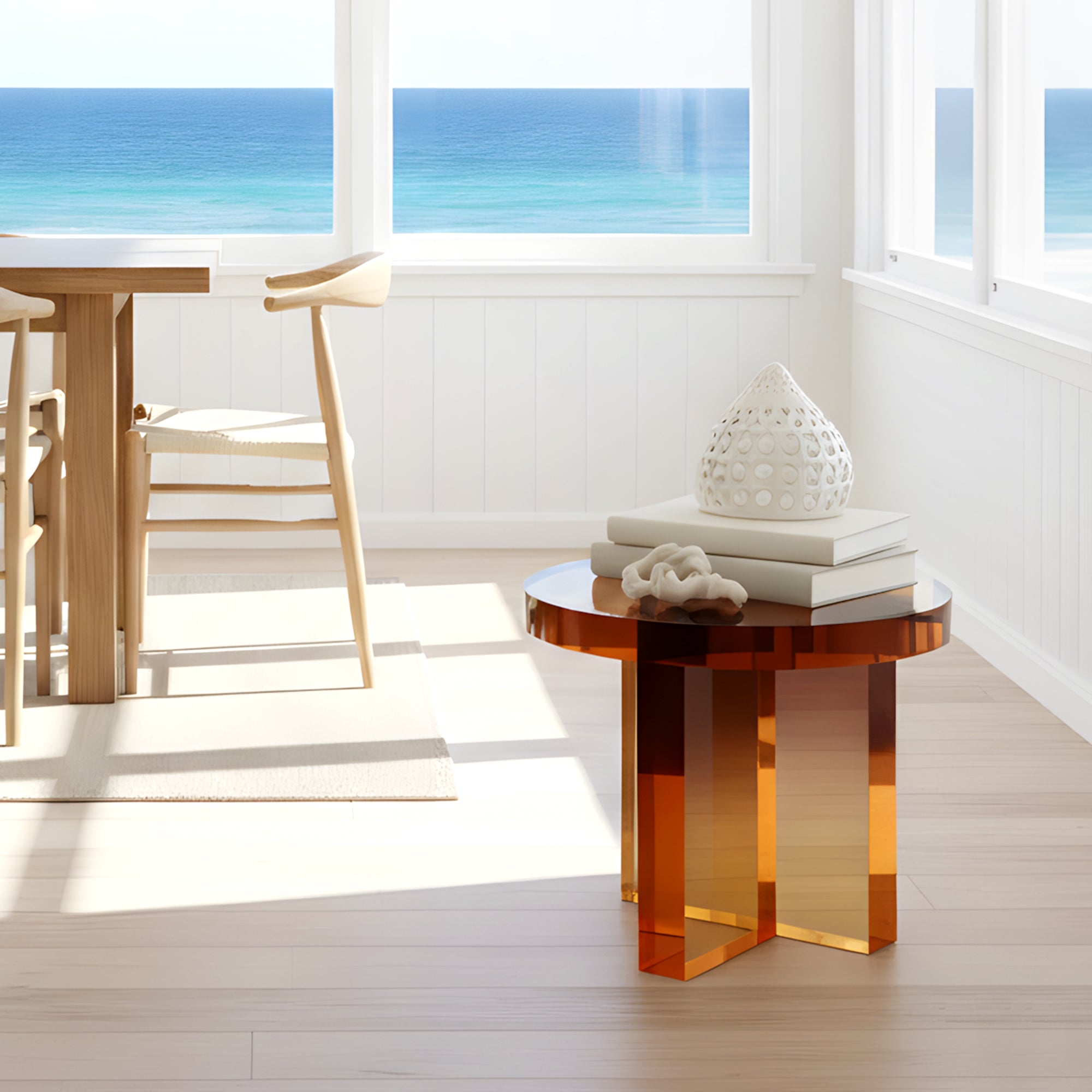 Holstebro Round Acrylic Side Table