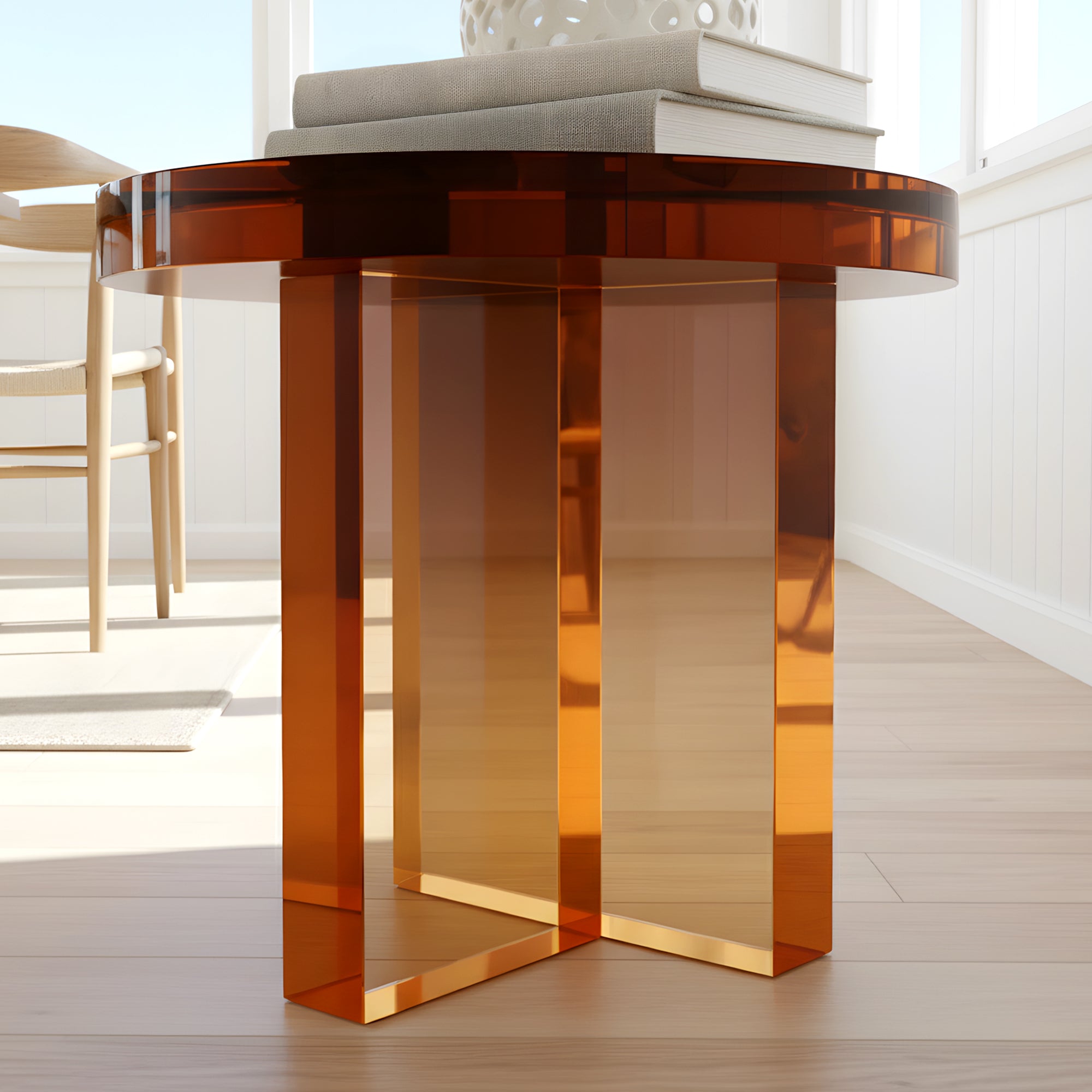 Holstebro Round Acrylic Side Table