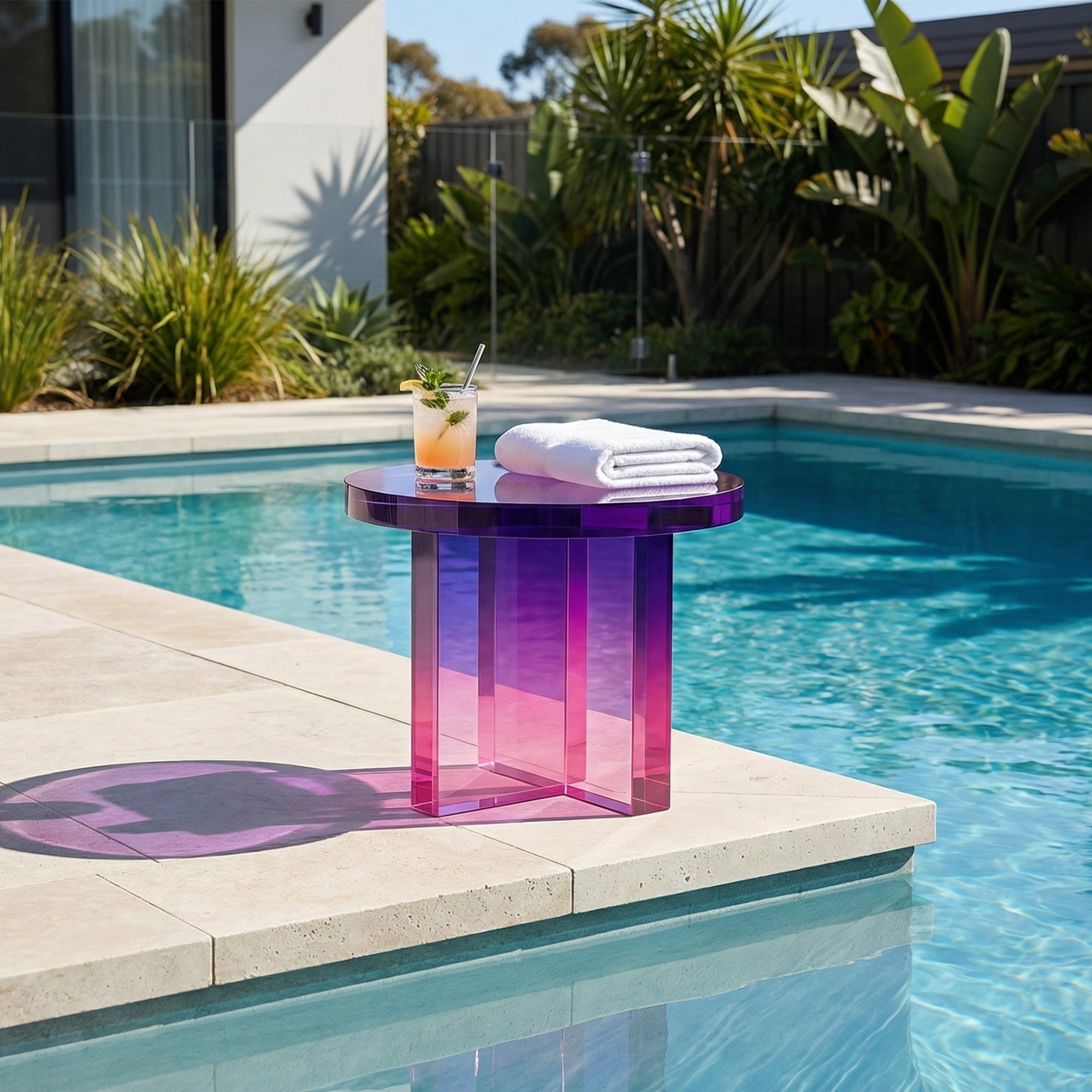 Holstebro Round Acrylic Side Table