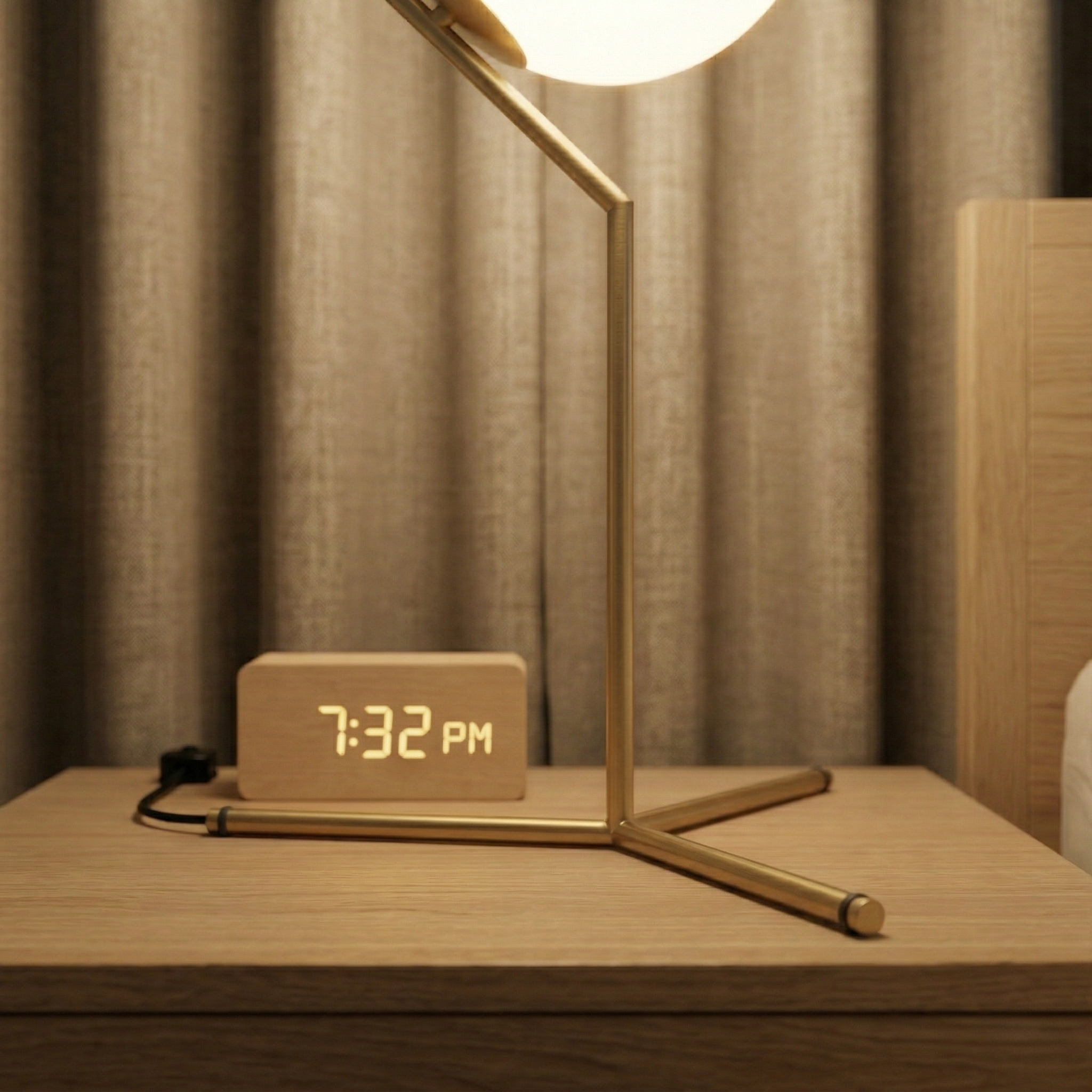 Jessheim Glass Globe Table Lamp - Gold